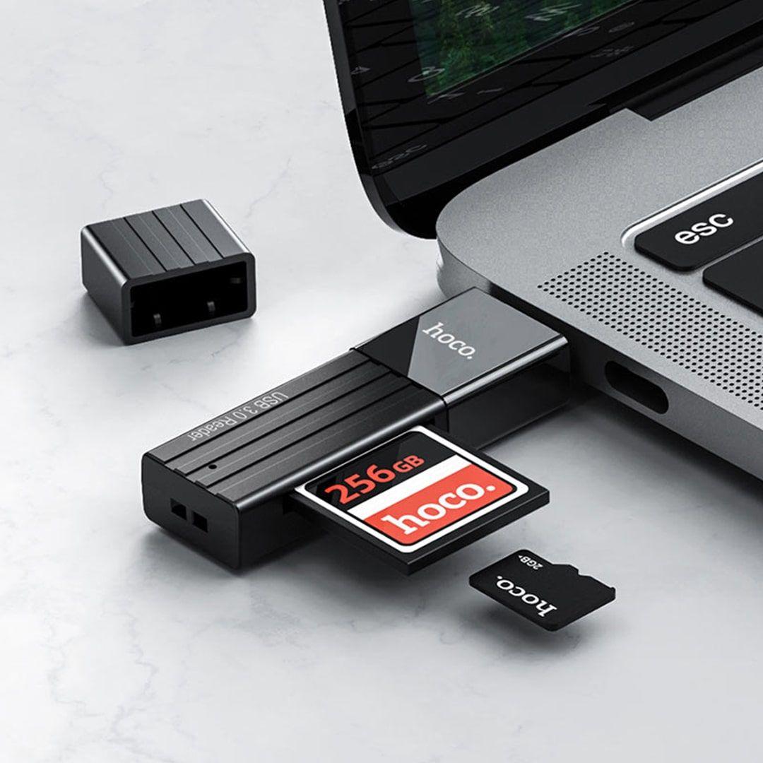 Hoco HB20 Mindful Dual Port Memory Card Reader (USB2.0+USB3.0)