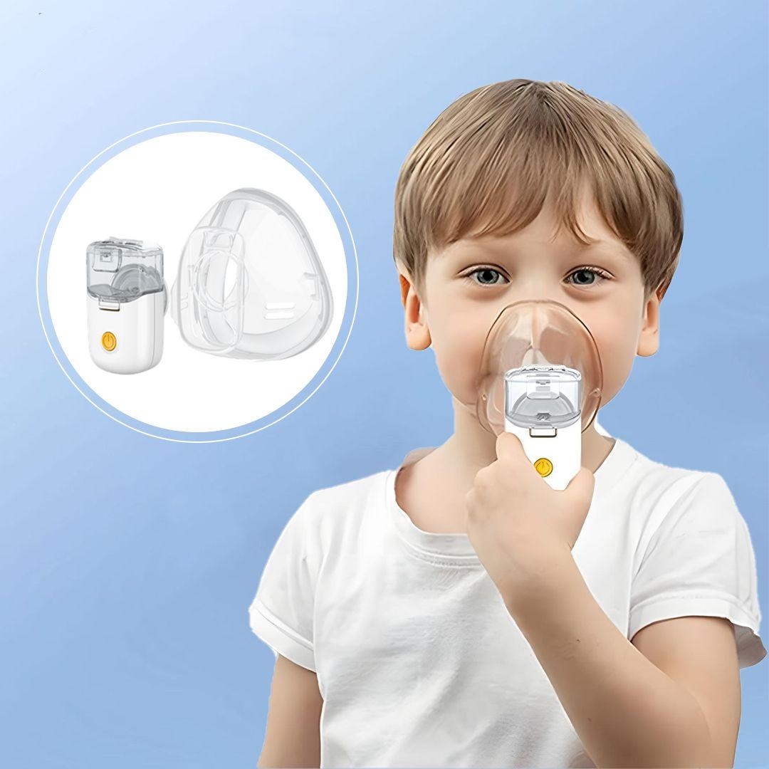 Rechargeable Humidifier Portable Steam Nebulizer for Nasal and Throat Moisturizing with Mask and Mouthpiece