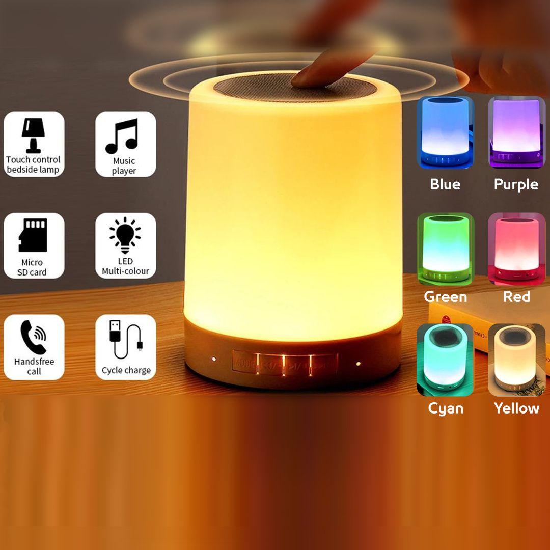Portable Wireless Bluetooth Speaker Mini Player Touch Pat Light 