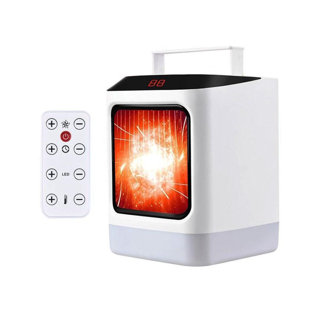 2-in-1 Cold Warm Dual Mode Digital Display Portable Desktop Mini Heater 