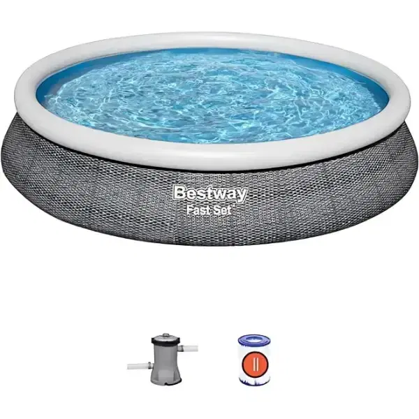BESTWAY 4.57M X 84CM POOL SET (Contents:One Pool, Filter Pump(220-240V), Compatible with Cartridge 58094(Ⅱ)220-240V) 