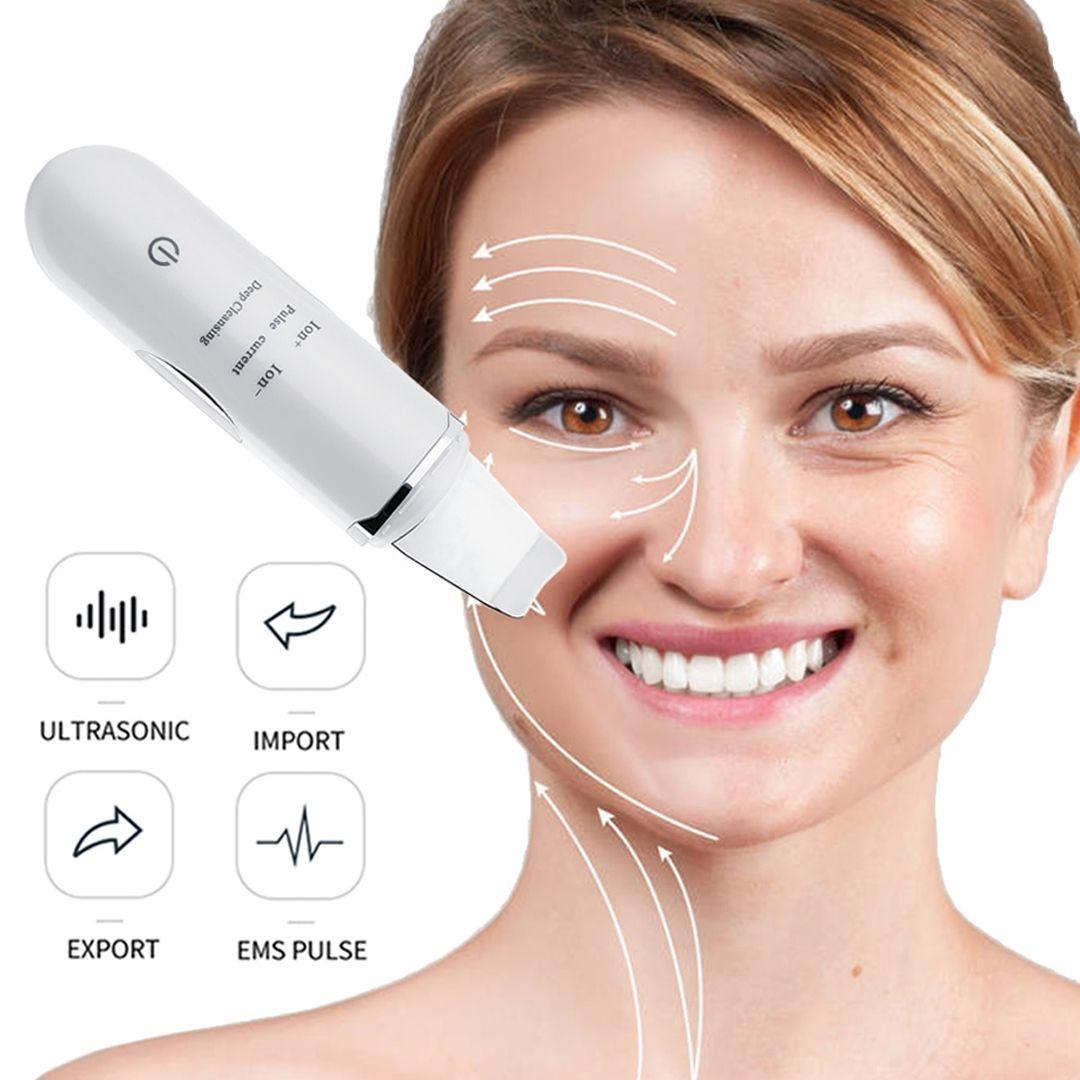 Ultrasonic Skin Scrubber EMS Peeling Shovel Facial Pore Cleaner Face Skin Scrubber Lift Machine