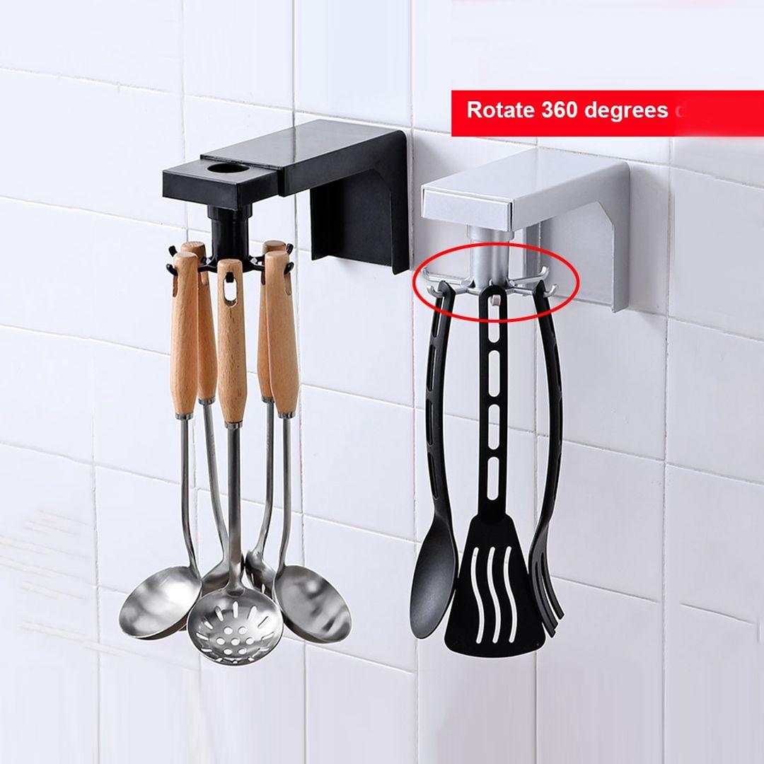 Kitchen Wall-Hook 360° Rotating Kitchenware Shovel Spoon Holder Hanger Storage