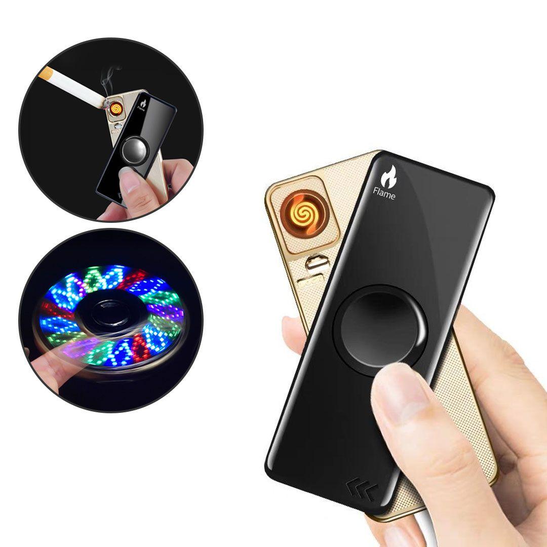 Lightweight and Eco-Friendly Rotating Electronic Cigarette Lighter with USB Charging Port