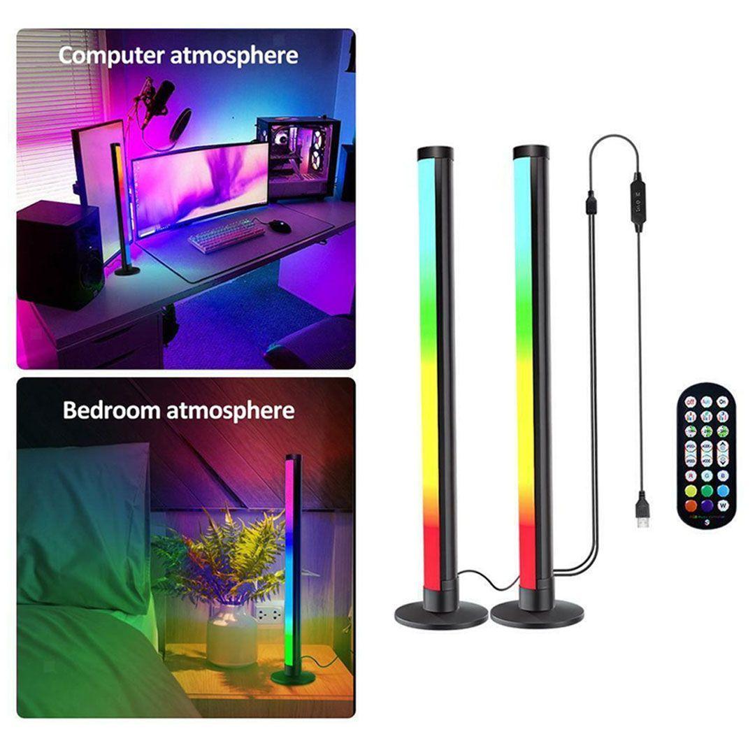 RGB LED Light Bars with Sound Activated Rhythm and Remote Control Distinctive Decoration