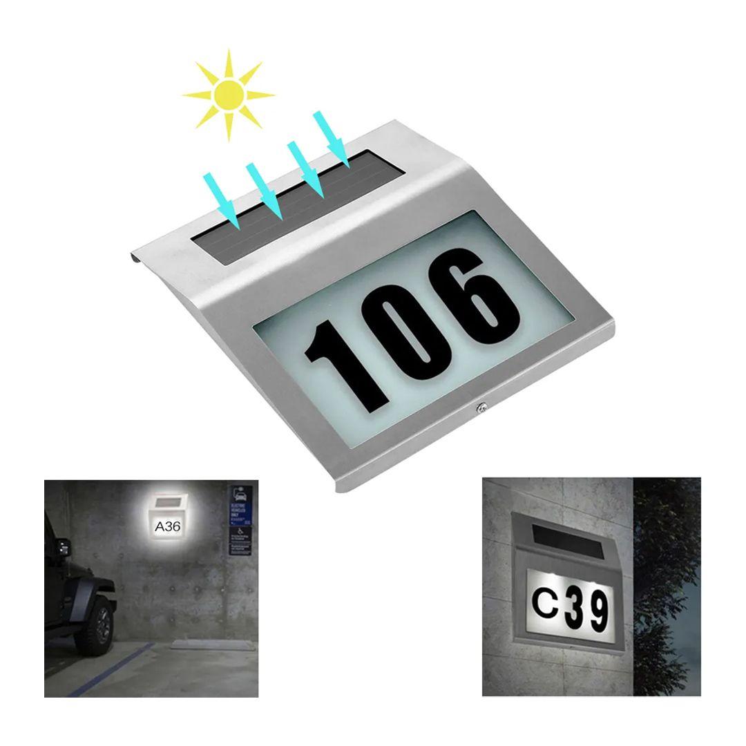 Solar Powered LED Lamp Designed to Illuminate Your House Number 