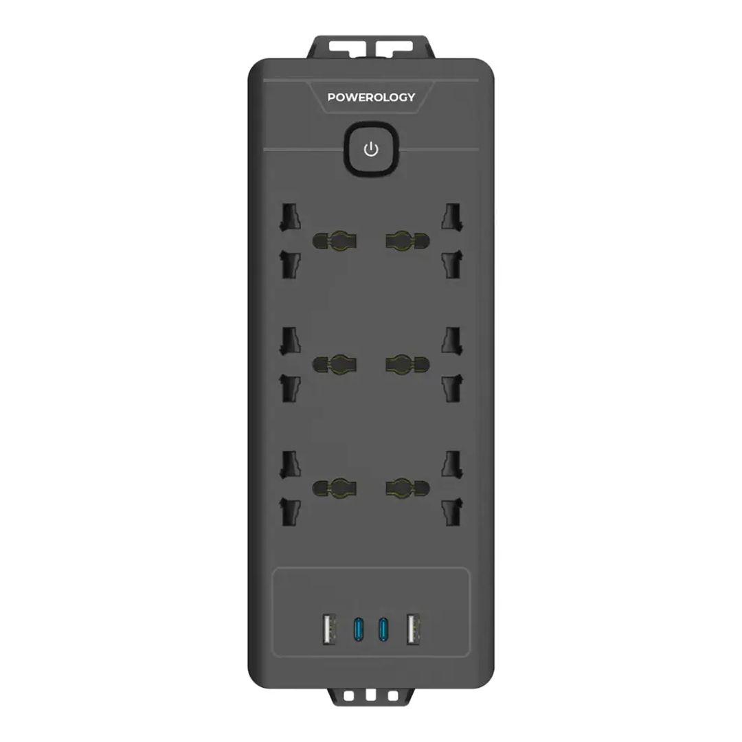 Powerology PWCUQC034 4-Port USB Power Strip