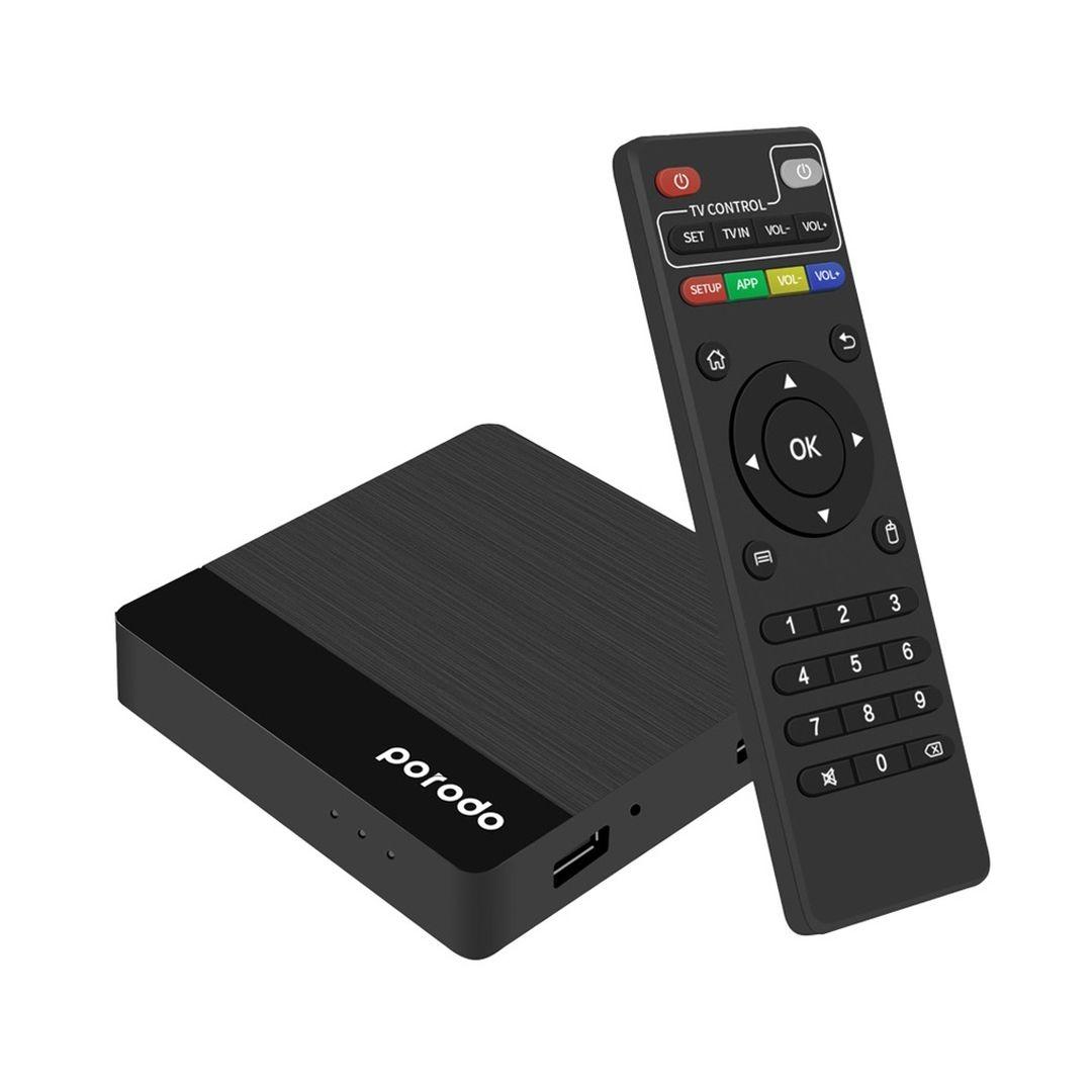 Porodo PD-ATVBTD-BK Android TV Box Video Streaming