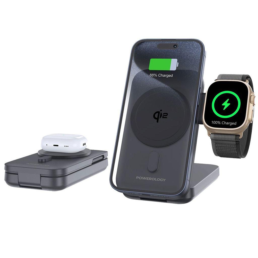 Powerology PPBCHA35-BK Qi2 15W Magnetic Power Bank