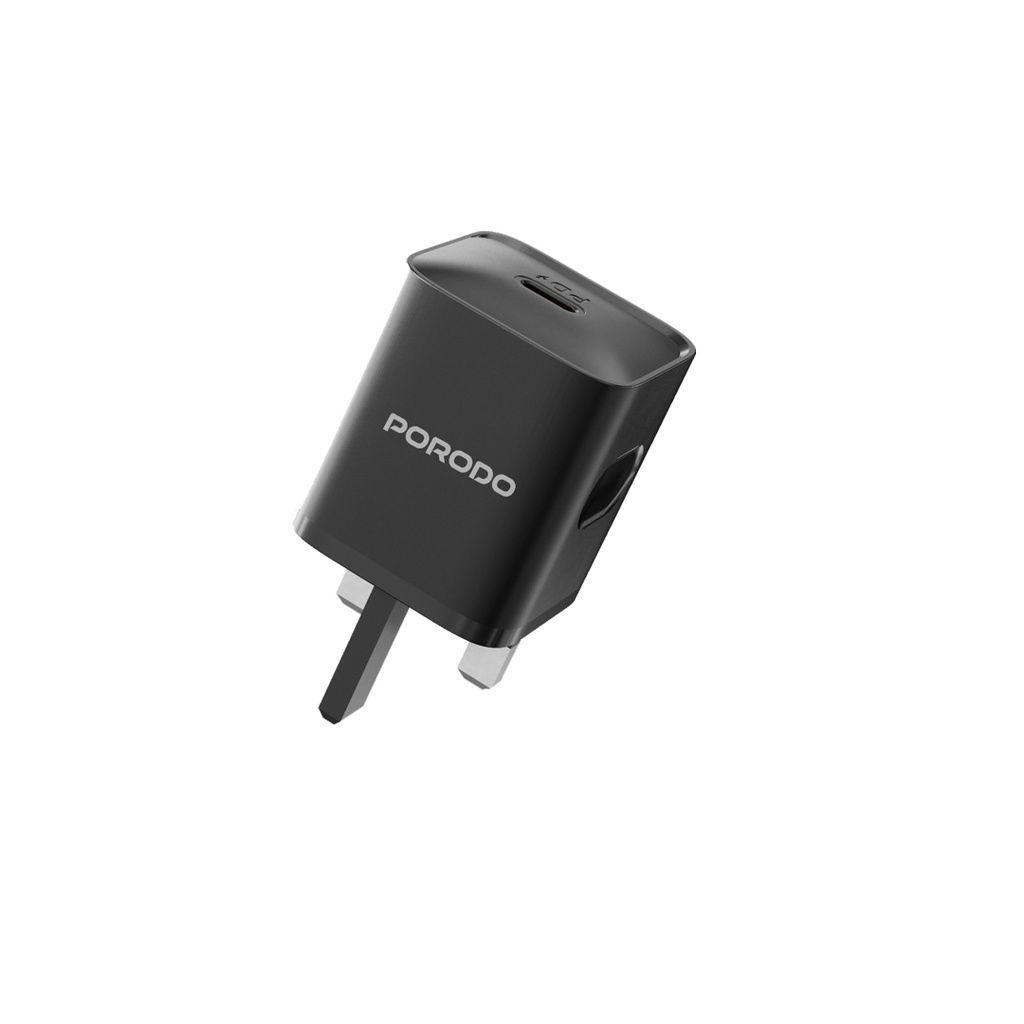 شاحن جداري من بورودو المزود بمنفذ USB-C مع كيبل Type-C