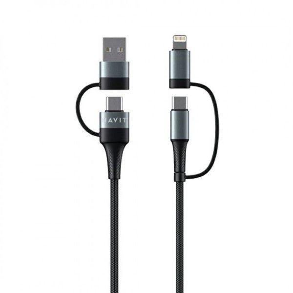 Havit CB6244 4-in-1 Multi-Use Charging Cable 