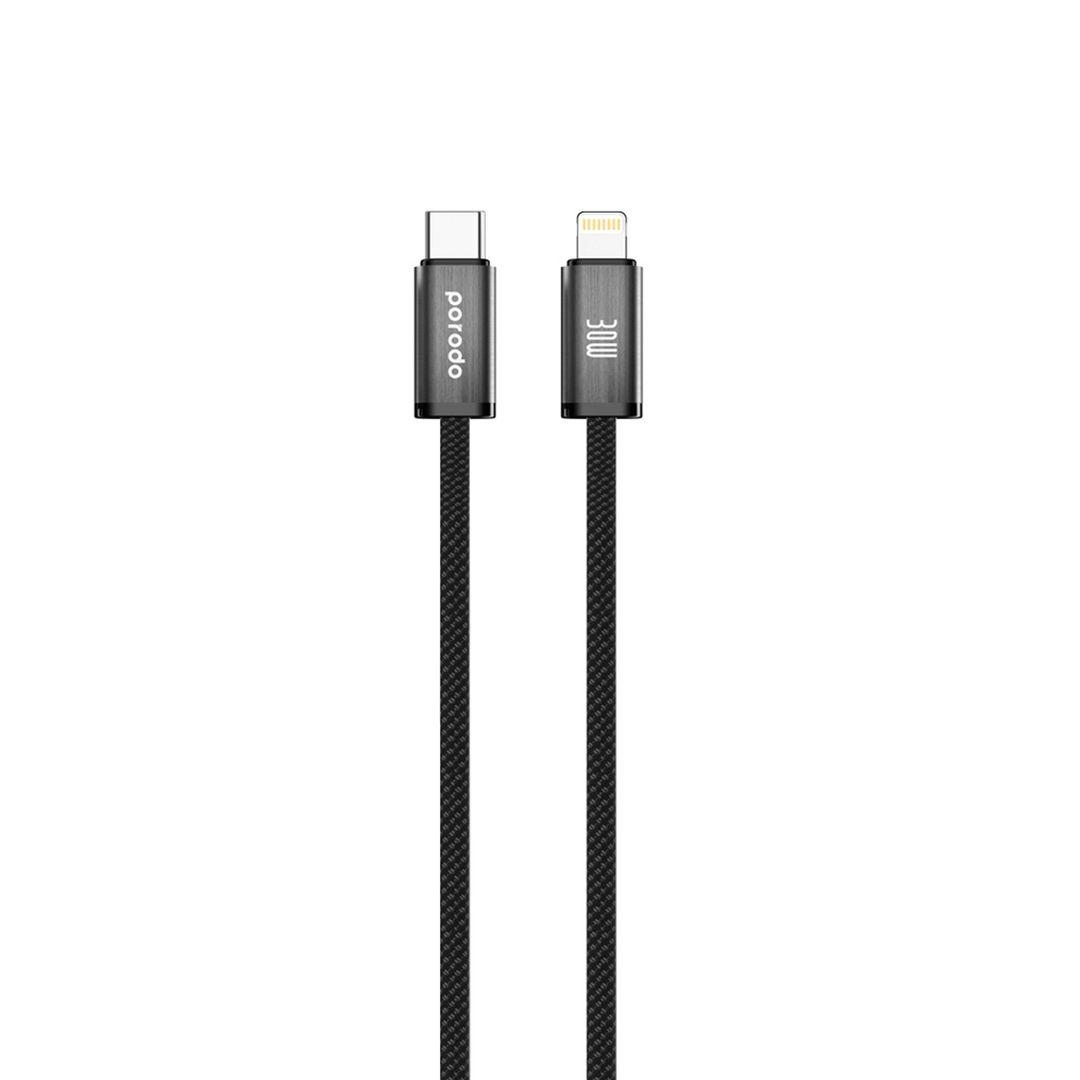Porodo PD-W30LC1 Woven 30W Lightning to Type-C Cable 1.2M