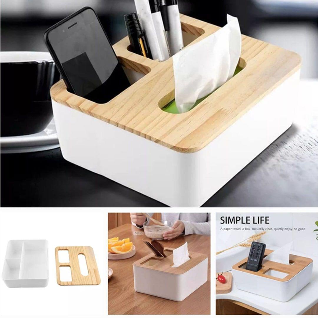 Tissue Box Organizer With Removable Lid Suitable For Daily Use In Home And Office