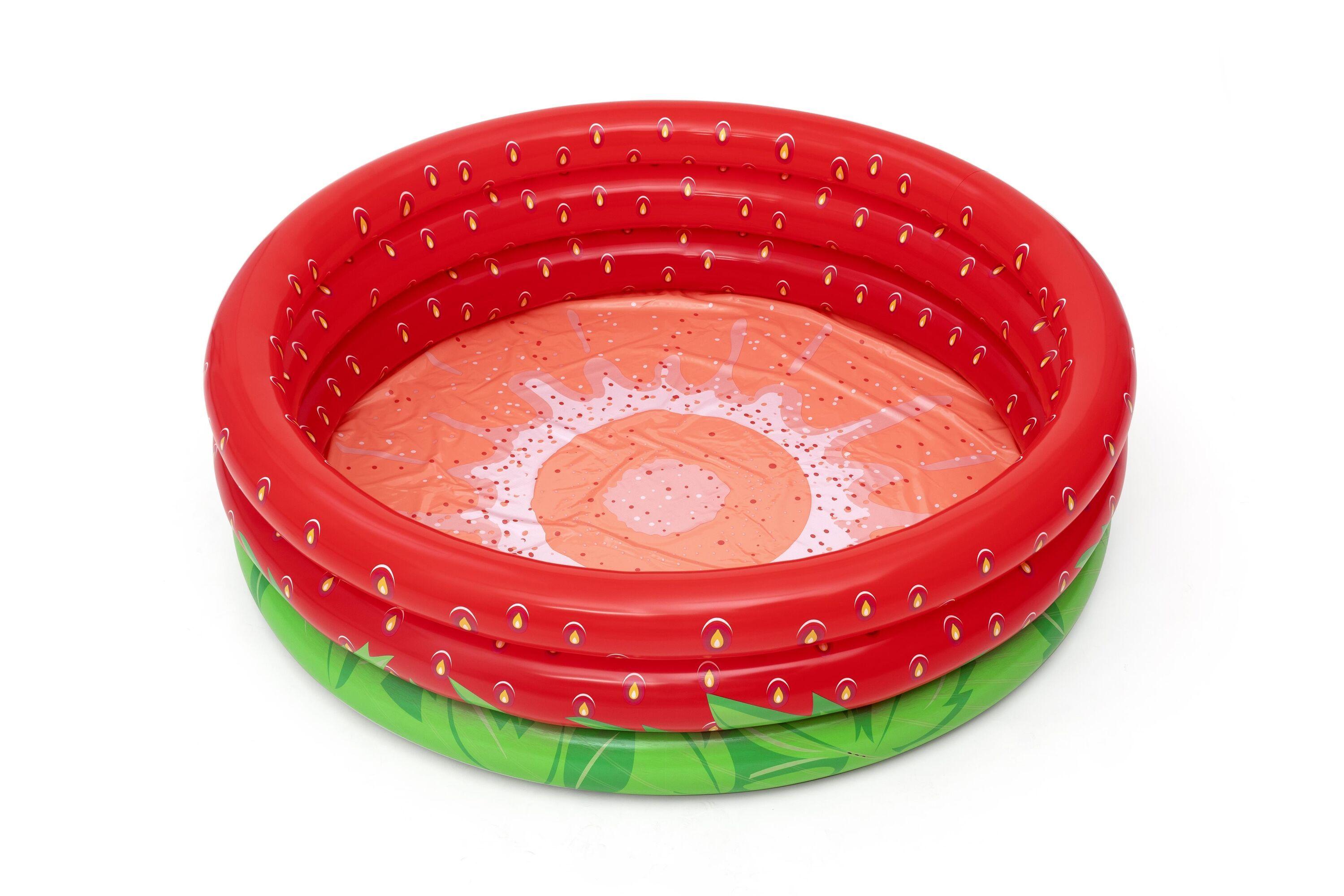 BESTWAY Φ1.68M X H38CM SWEET STRAWBERRY PLAY POOL (1 pool,repair patch) Age 2+