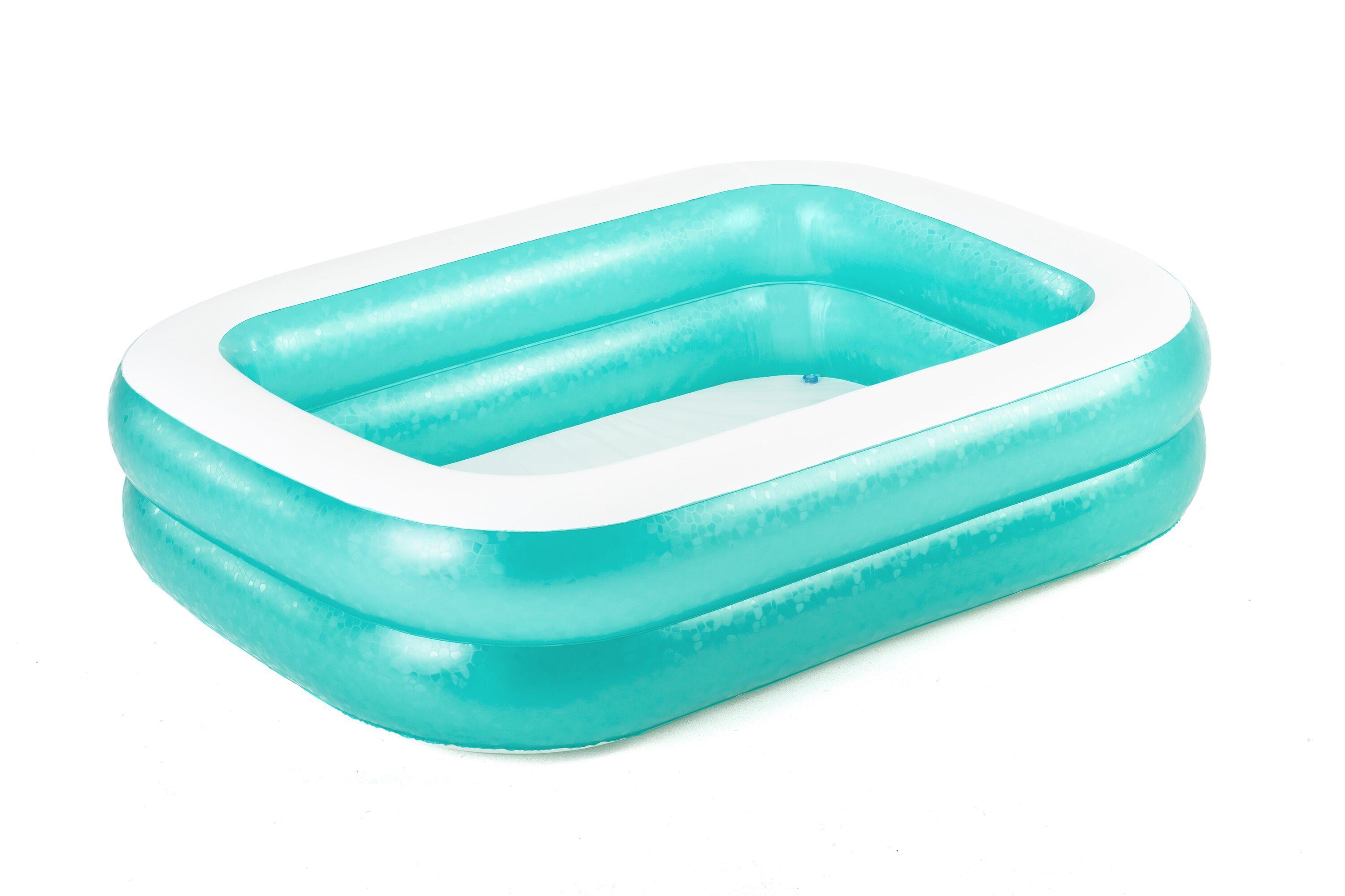 BESTWAY 2.00M X 1.46M X 48CM RECTANGULAR POOL (Contents:1 pool,repair patch) Age 3+