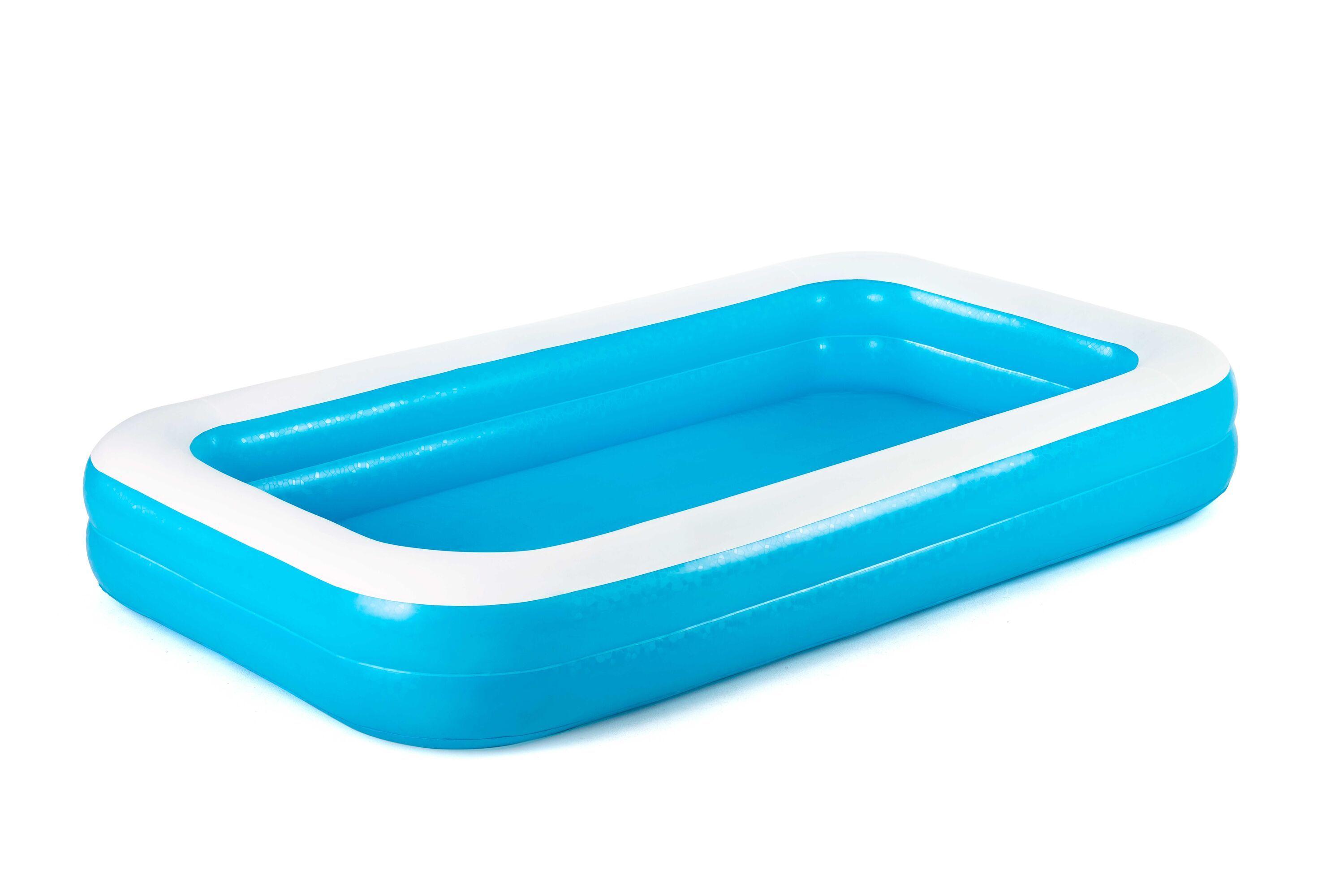 BESTWAY 3.05M X 1.83M X 46CM RECTANGULAR FAMILY POOL (Contents:1 pool,repair patch) Age 3+