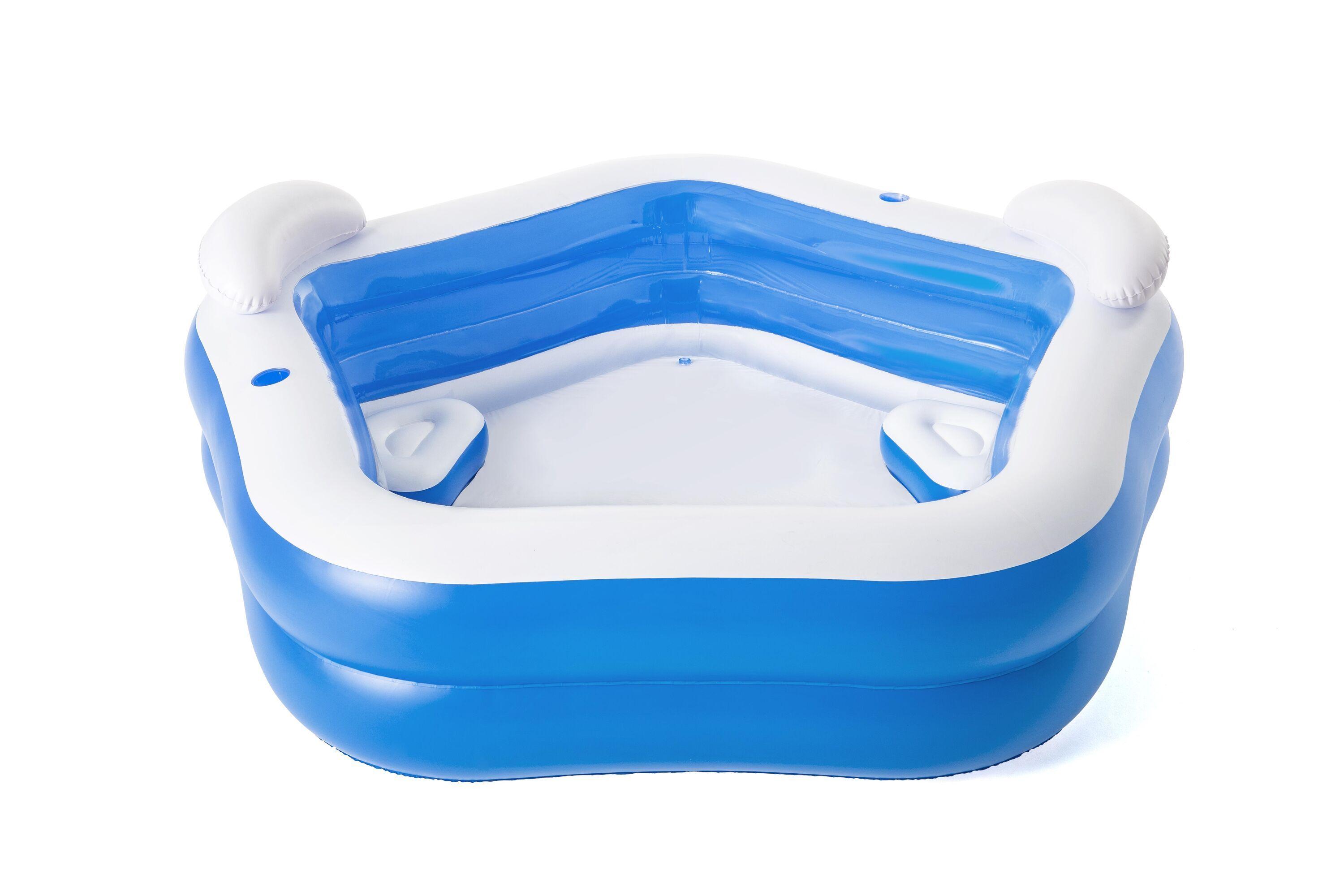BESTWAY 2.13M X 2.06M X 69CM FAMILY FUN POOL (Contents:1 pool,repair patch) Age 6+