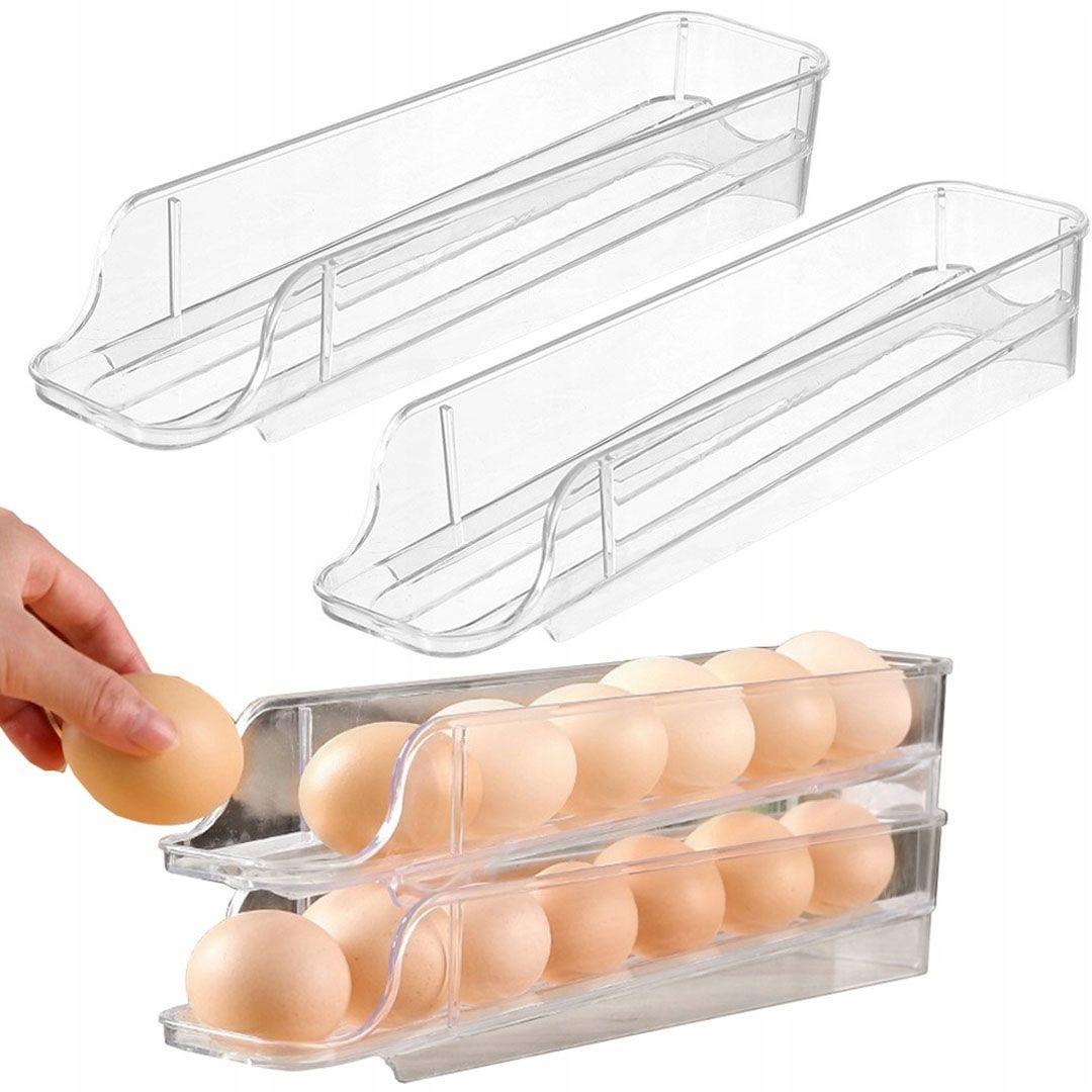 3-Layer Transparent Egg Organizer Holds up to 21 Eggs