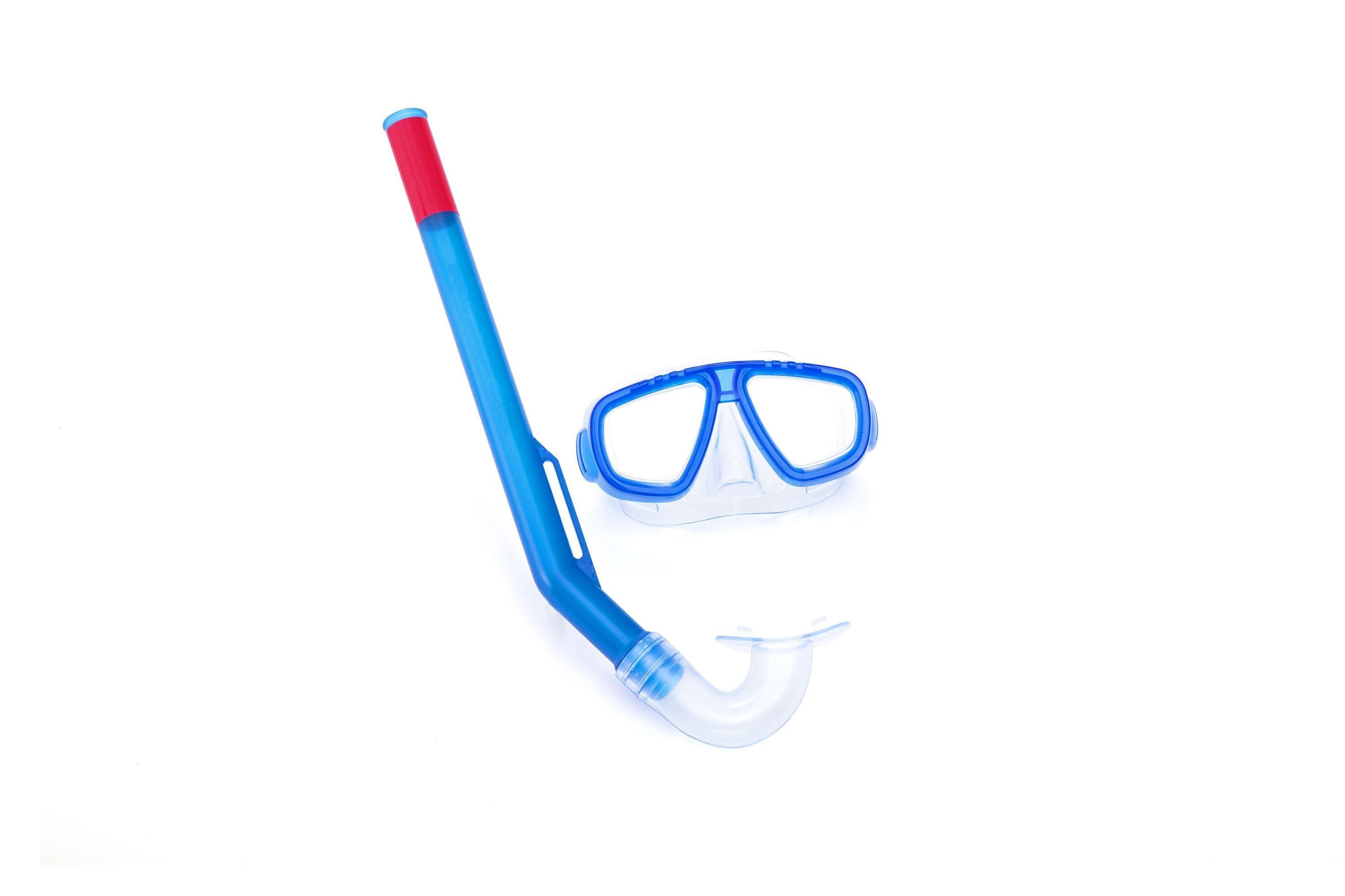 BESTWAY  AQUA CHAMP ESSENTIAL SNORKEL MASK (Contents:one mask, one snorkel, 2 assorted colors) Age 3+