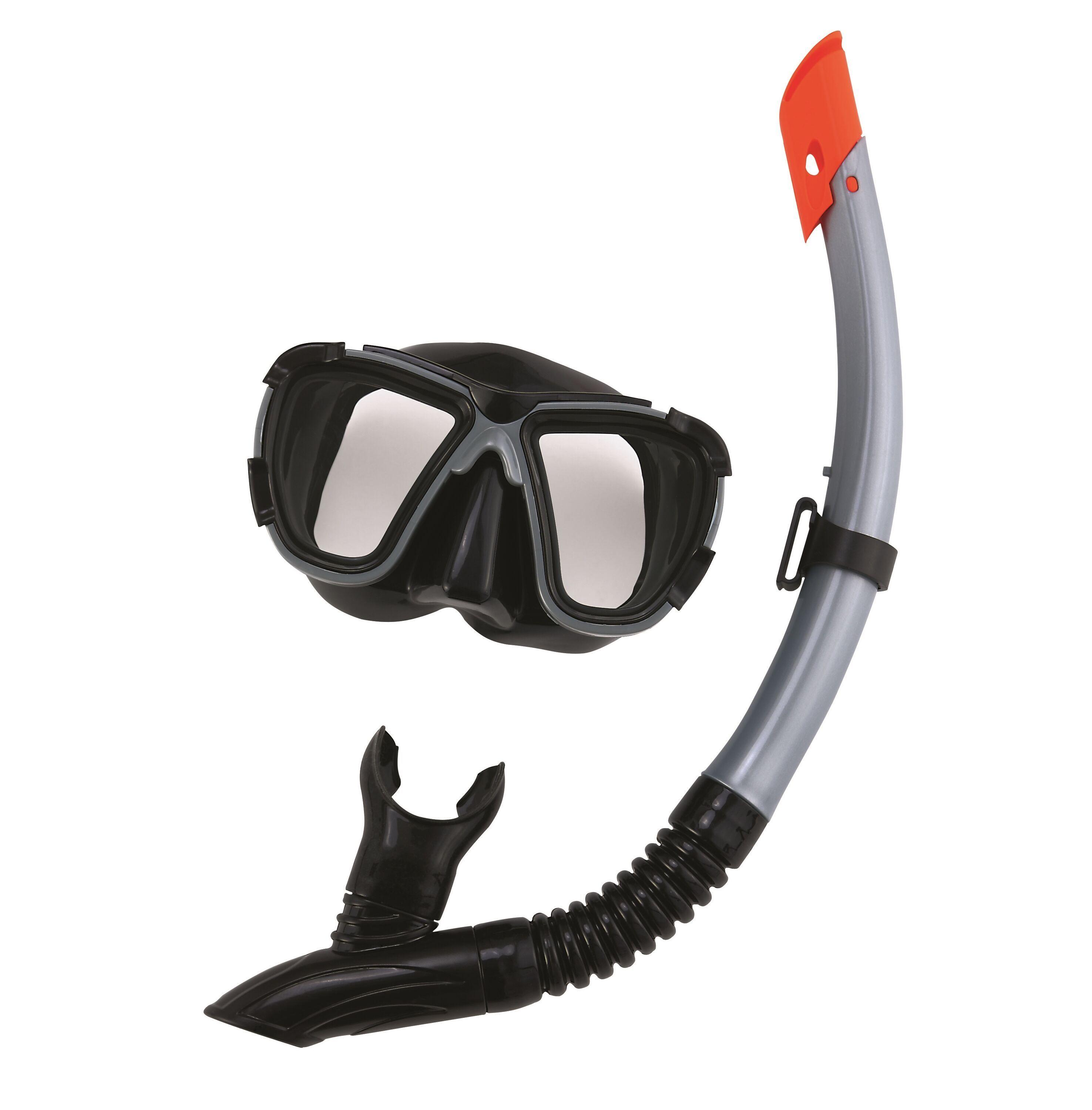BESTWAY  INSPIRA PRO SNORKEL MASK (Contents:one mask, one snorkel, 2 assorted colors) Age 14+