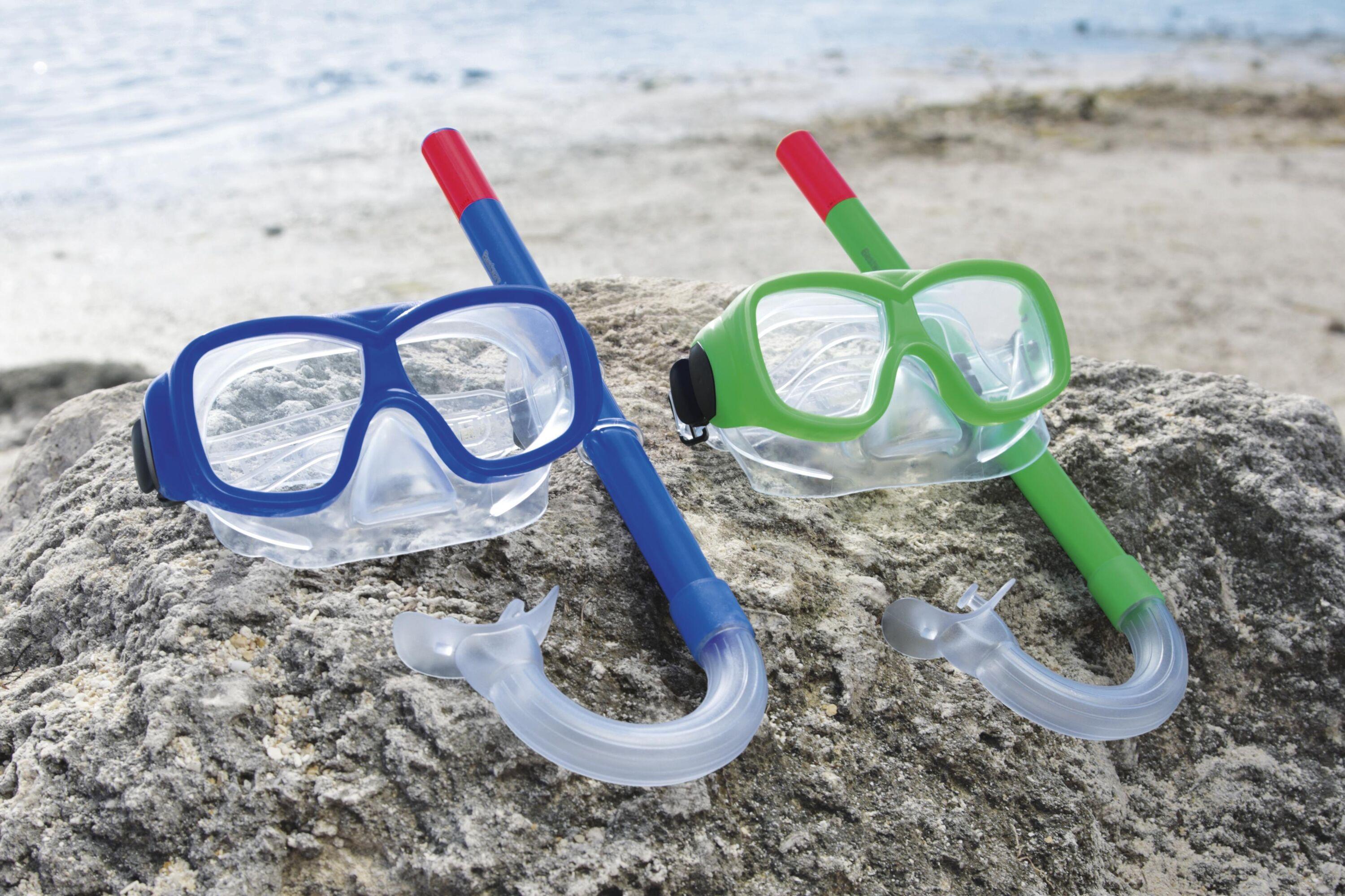 BESTWAY  EXPLORA ESSENTIAL SNORKEL MASK (Contents:one mask,one snorkel,2 assorted colors) Age 7+