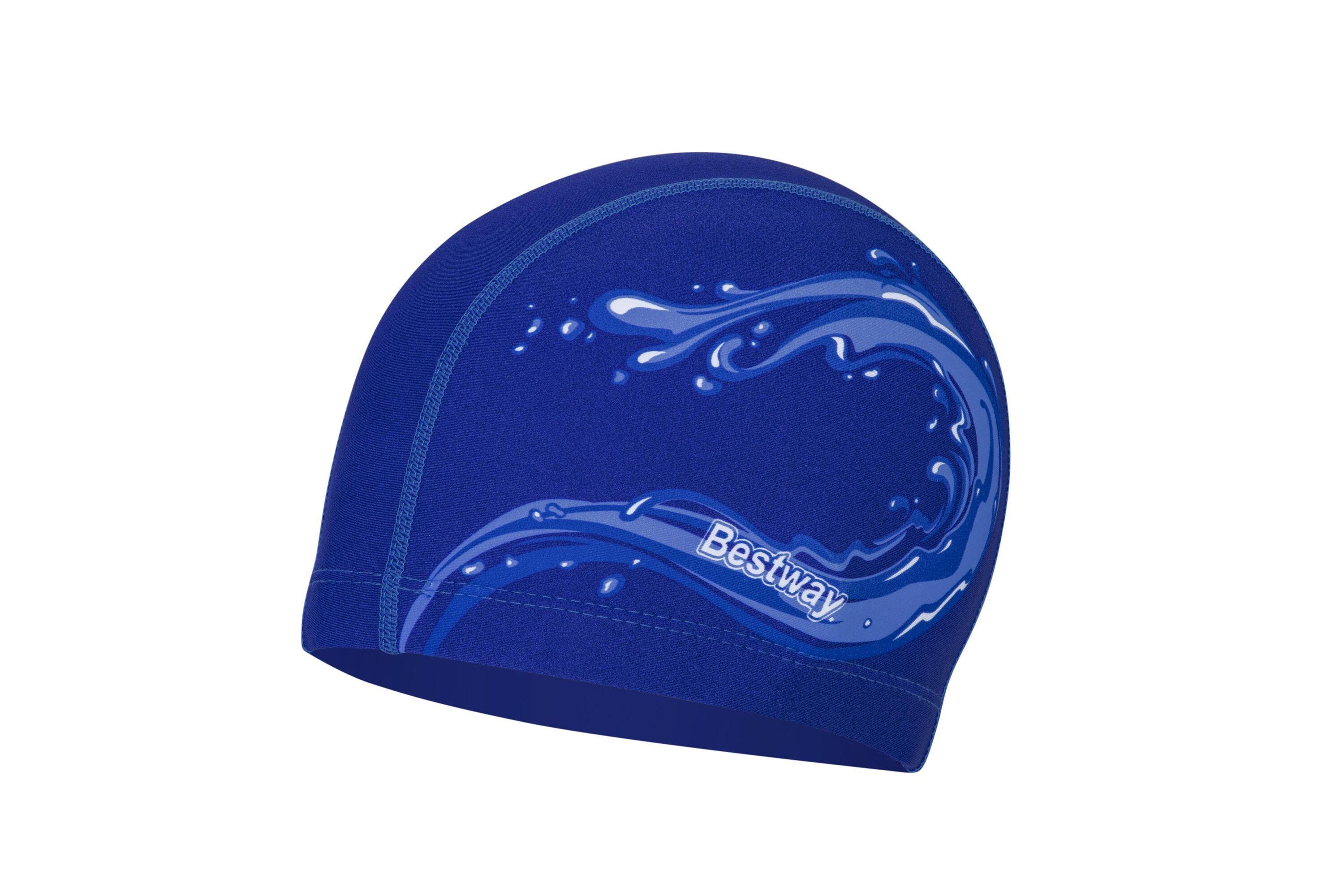 BESTWAY  SLEEK'N STRETCH PREMIUM FABRIC SWIM CAP (One swim cap, one assorted colors) Age 14+