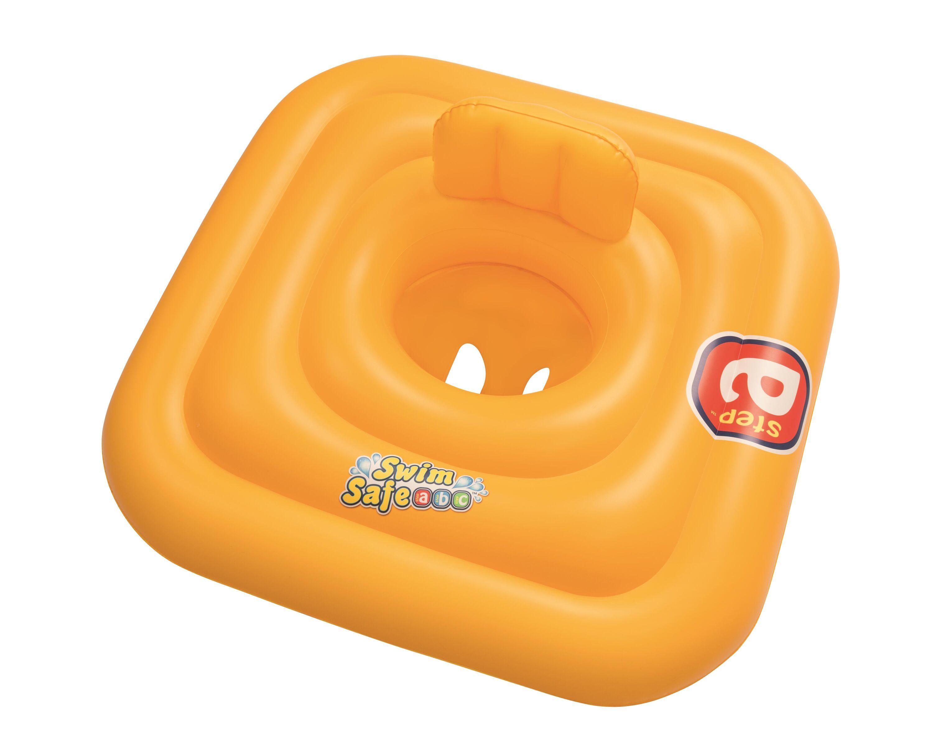 BESTWAY 76CM X 76CM WONDERSPLASH SQUARE 3-RING BABY BOAT (Contents: 1 baby seat.) Age 1-2