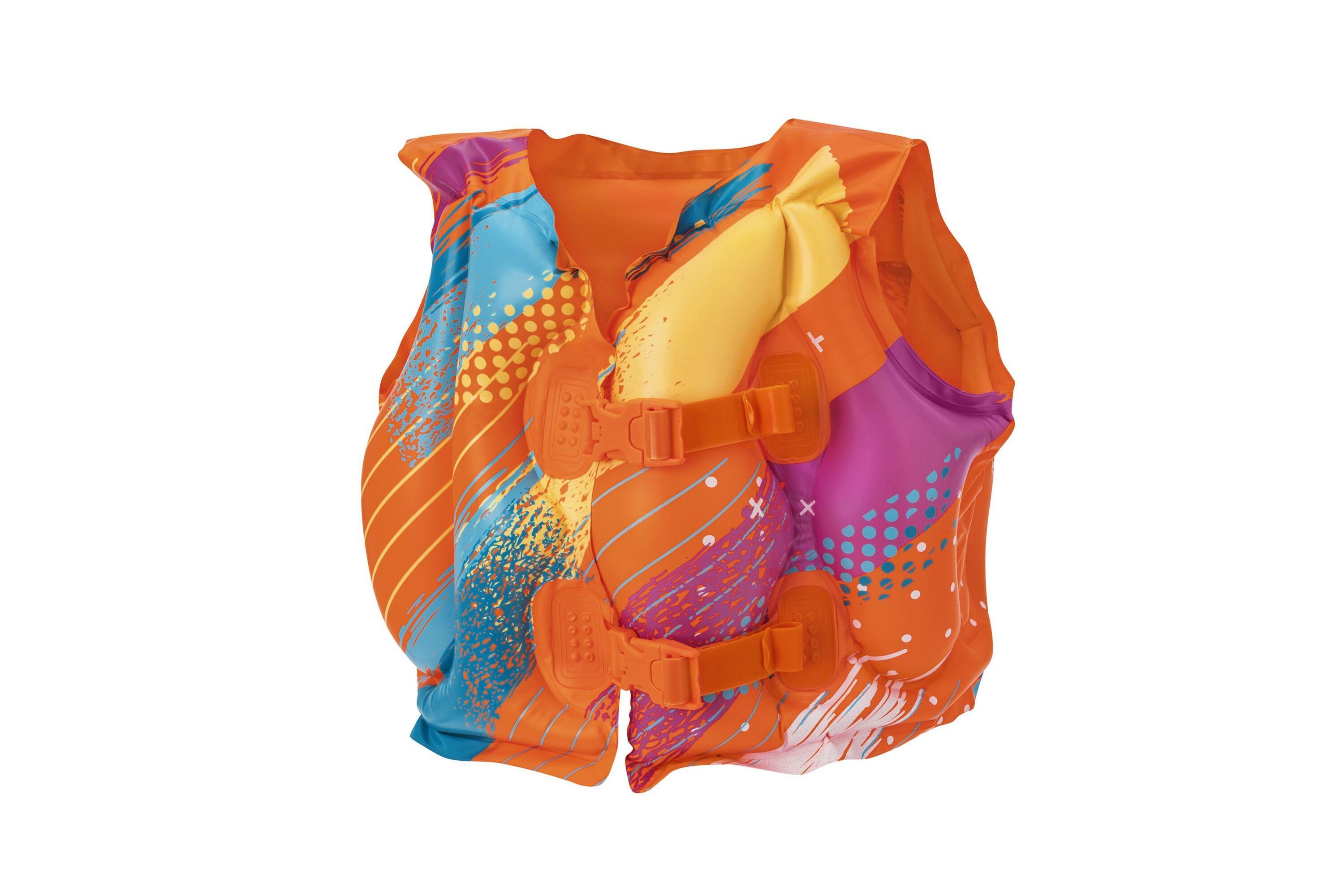 BESTWAY 41CM X 30CM COLORIFY TOUGHLITE SWIM VEST (1 swim vest.) Age 3-6