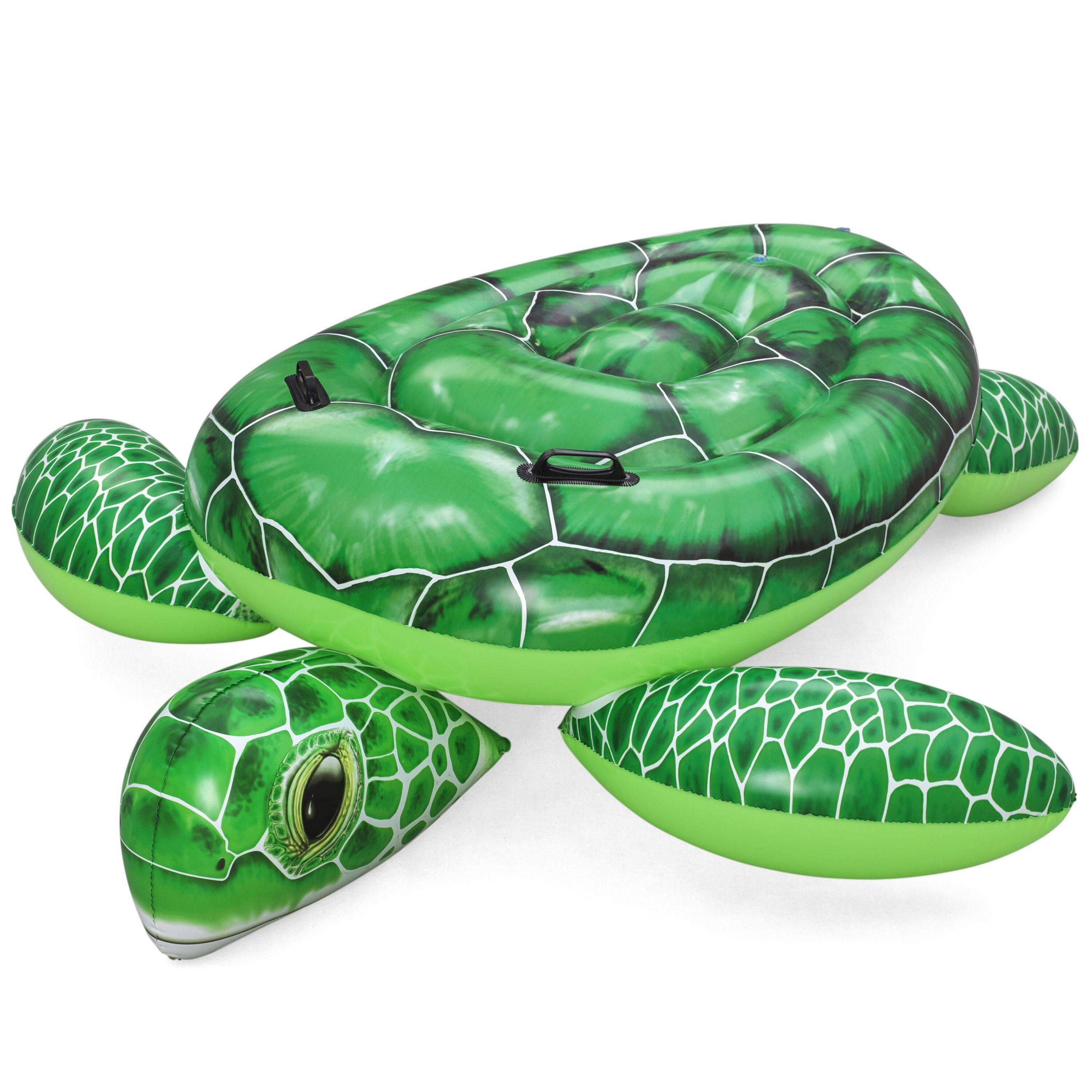 BESTWAY 1.50m x 1.45m Tidal Turtle Ride-On (1 ride-on, repair patch) Age 3+