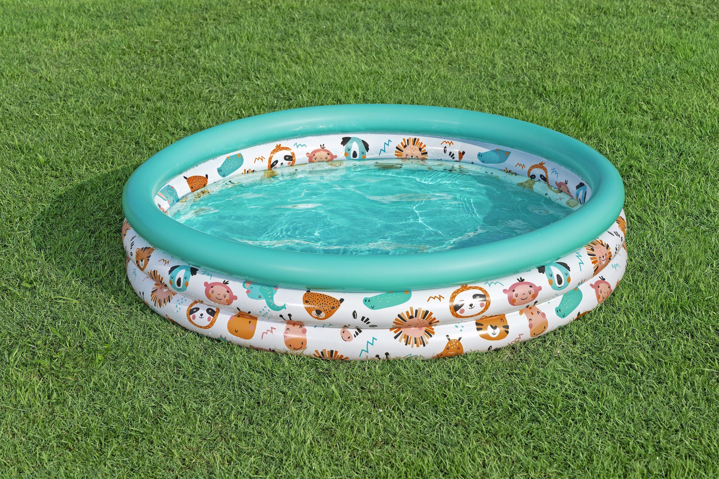 BESTWAY Φ1.22m x H25cm Safari Pals Kiddie Pool (1 pool, repair patch) Age 2+