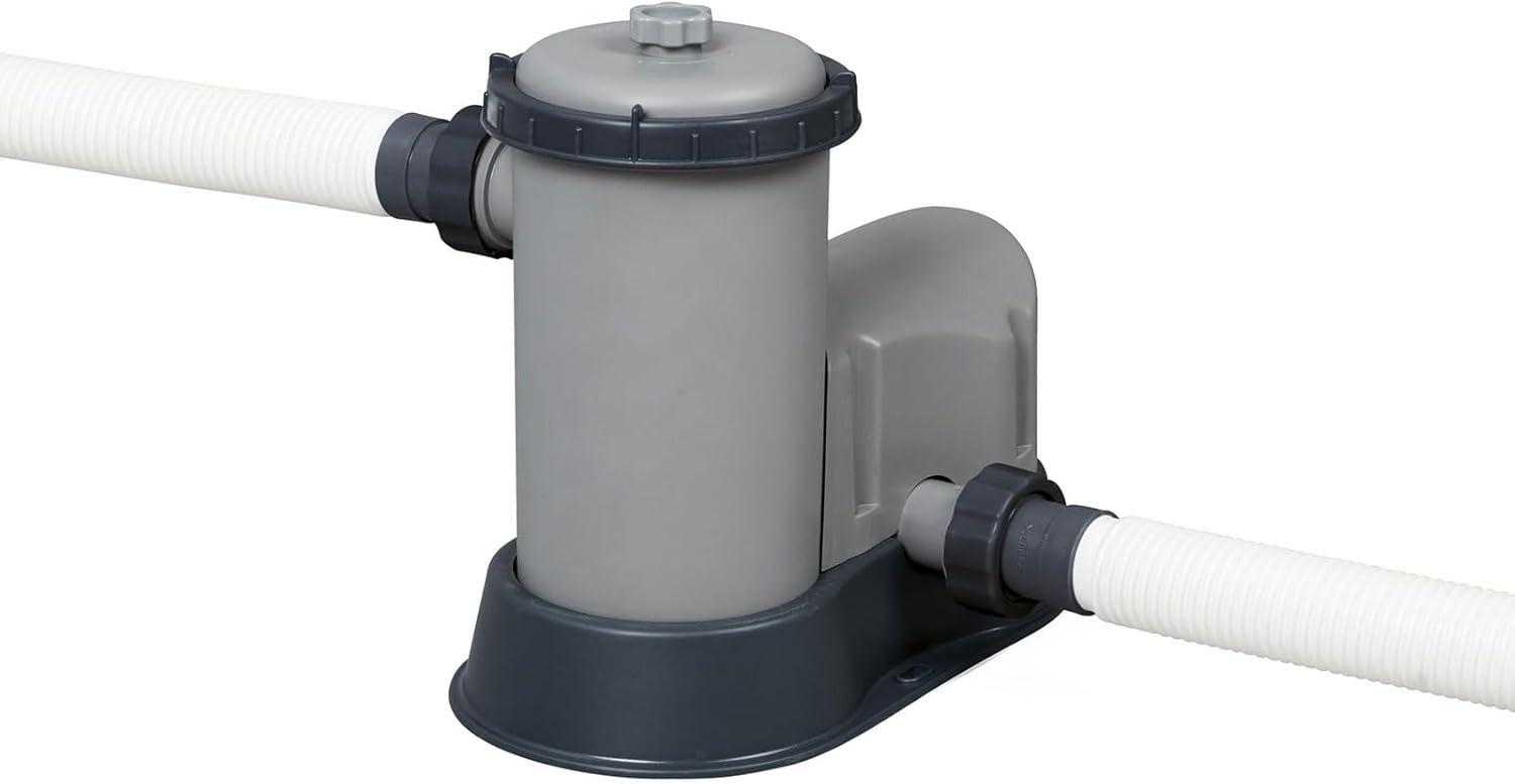 BESTWAY 4.88M X 1.22M POOL SET (Contents:Pool, Filter Pump(220-240V), Ladder, Cover, ChemConnect Dispenser, Compatible with Cartridge 58012(III)220-240V) 
