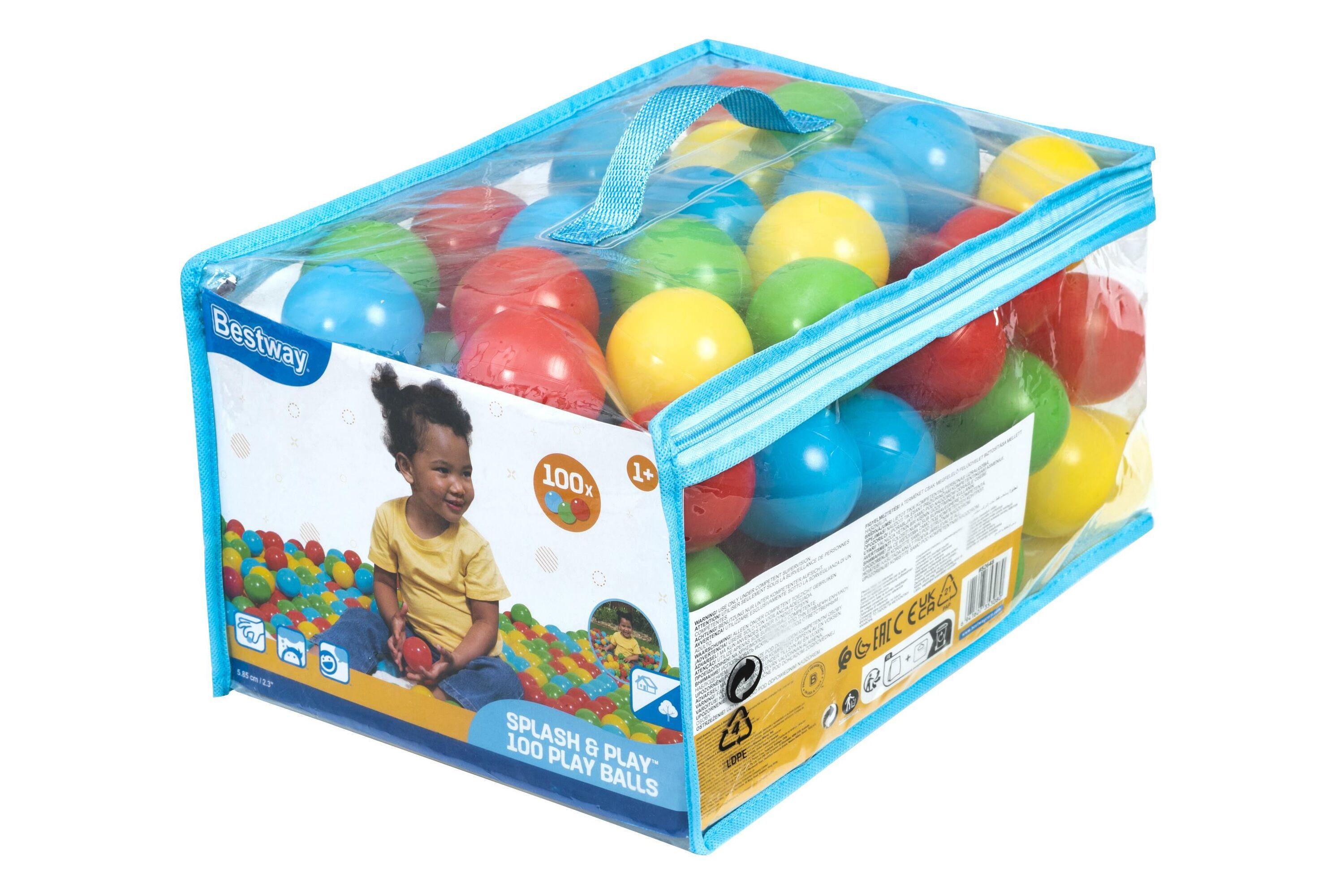 BESTWAY 5.85CM SPLASH & PLAY 100 PLAY BALLS (100 play balls) Age 1+
