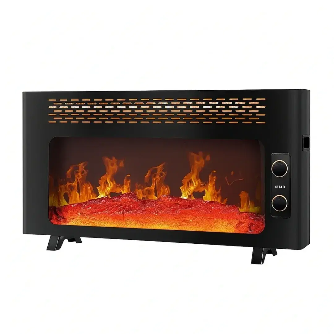 Winter Living Room Fireplace Heater 3D Flame Simulation Home Energy-Saving Bedroom Office Fireplace