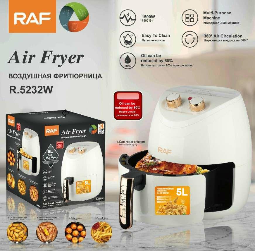  RAF 1500W 5.8 Litre Electric Air Fryer Cooker with Adjustable Thermostat