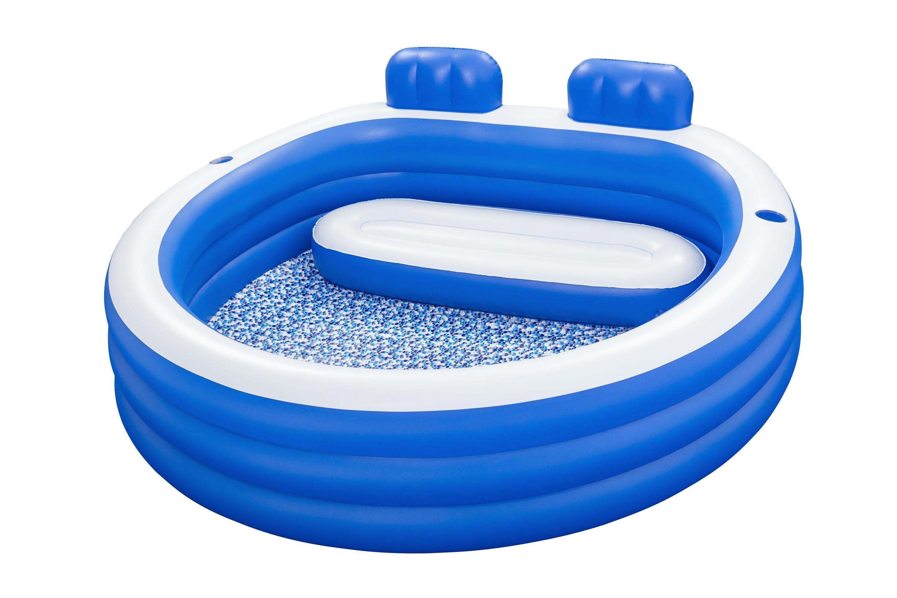 BESTWAY 2.31M X 2.19M X 79CM SPLASH PARADISE FAMILY POOL (Contents:1 pool,repair patch.) Age 6+