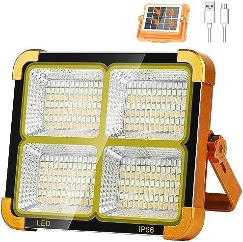 Portable Solar LED Flood Light – Rechargeable Outdoor Work & Camping Lamp with 5 Modes