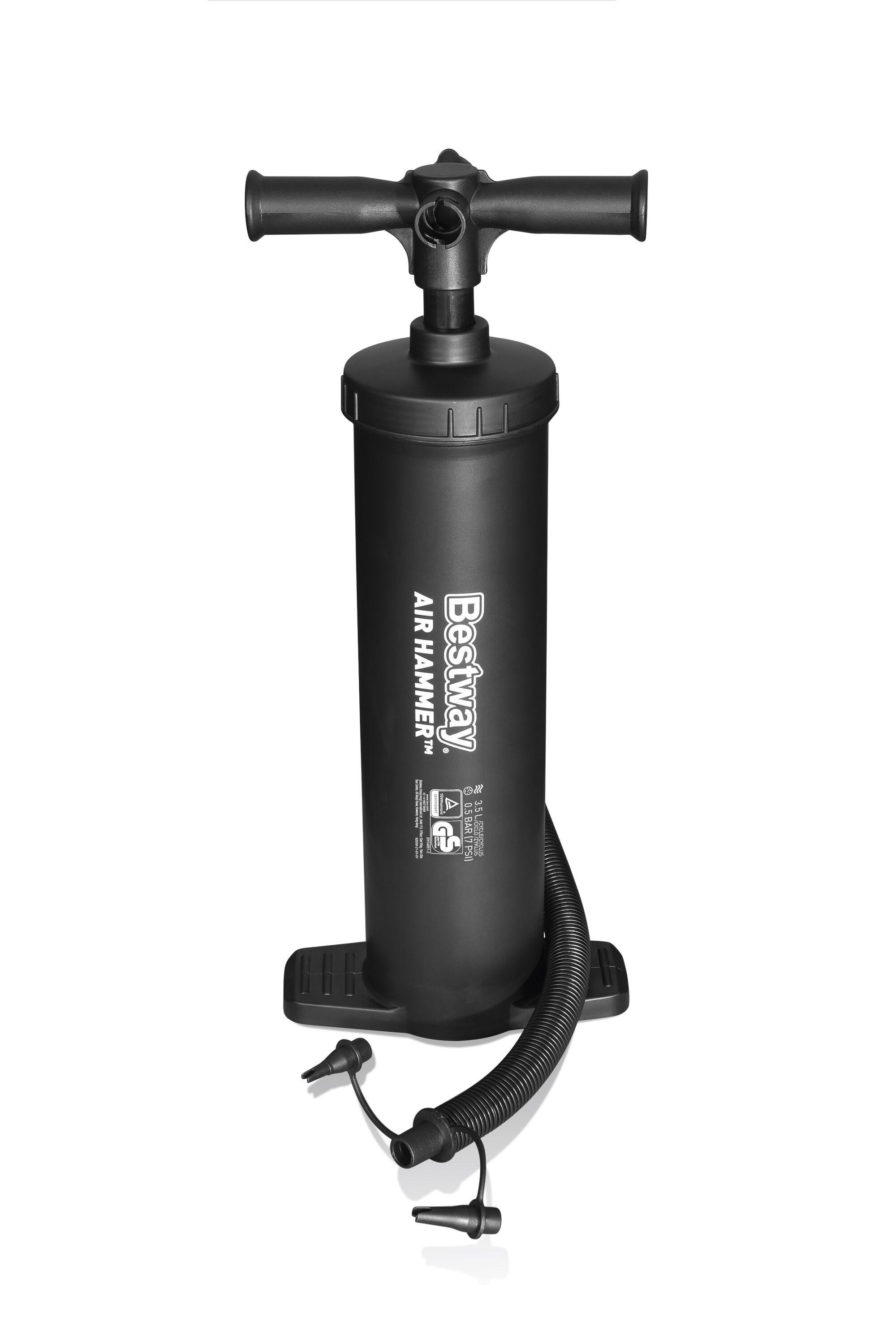 BESTWAY 48CM INFLATION PUMP (Contents:hand pump, flexible hose(0.8m), 3 valve adaptors) 