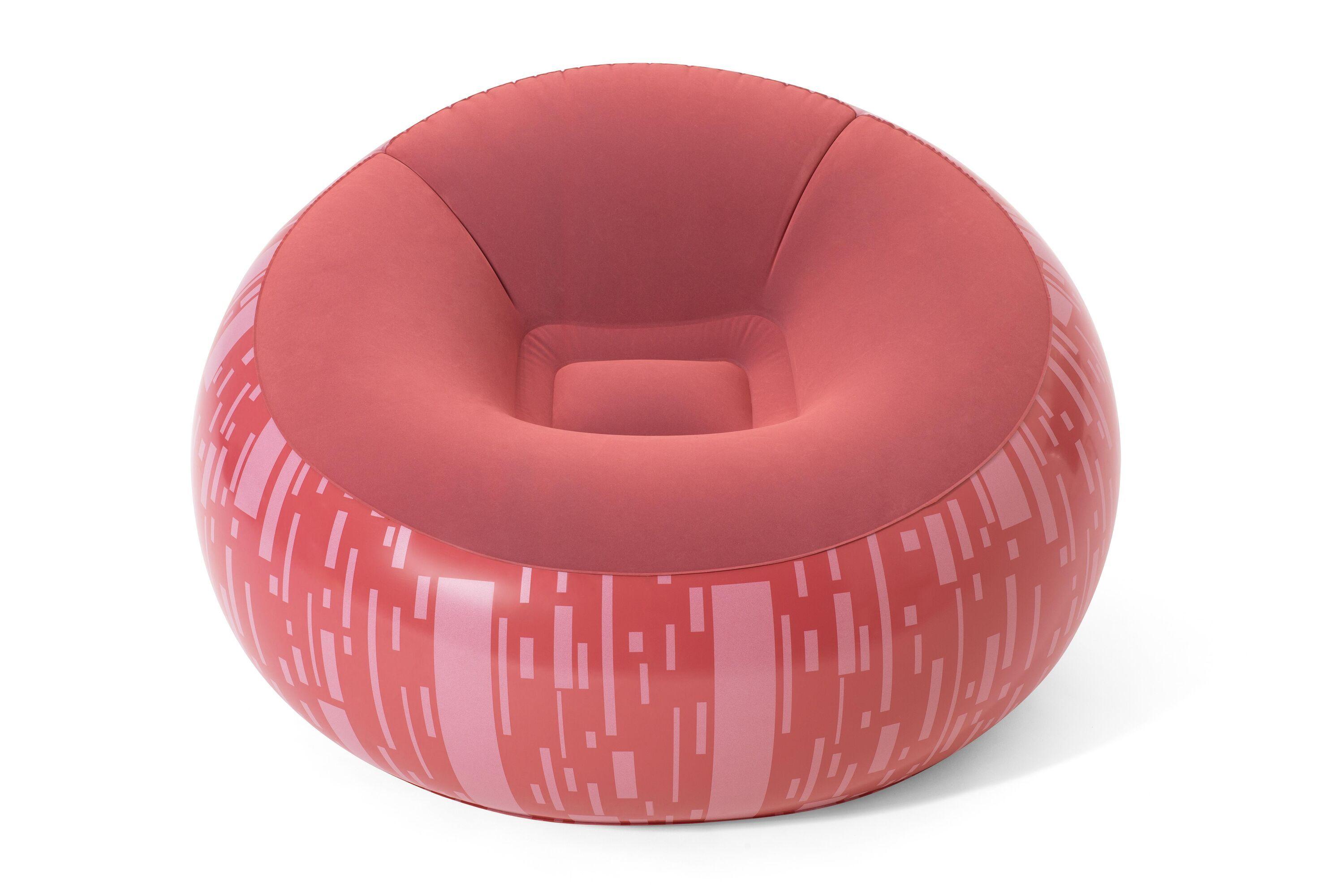 BESTWAY 1.12M X 1.12M X 66CM INFLATE-A-CHAIR AIR CHAIR (Contents:chair, repair patch, 3 assorted colors) 