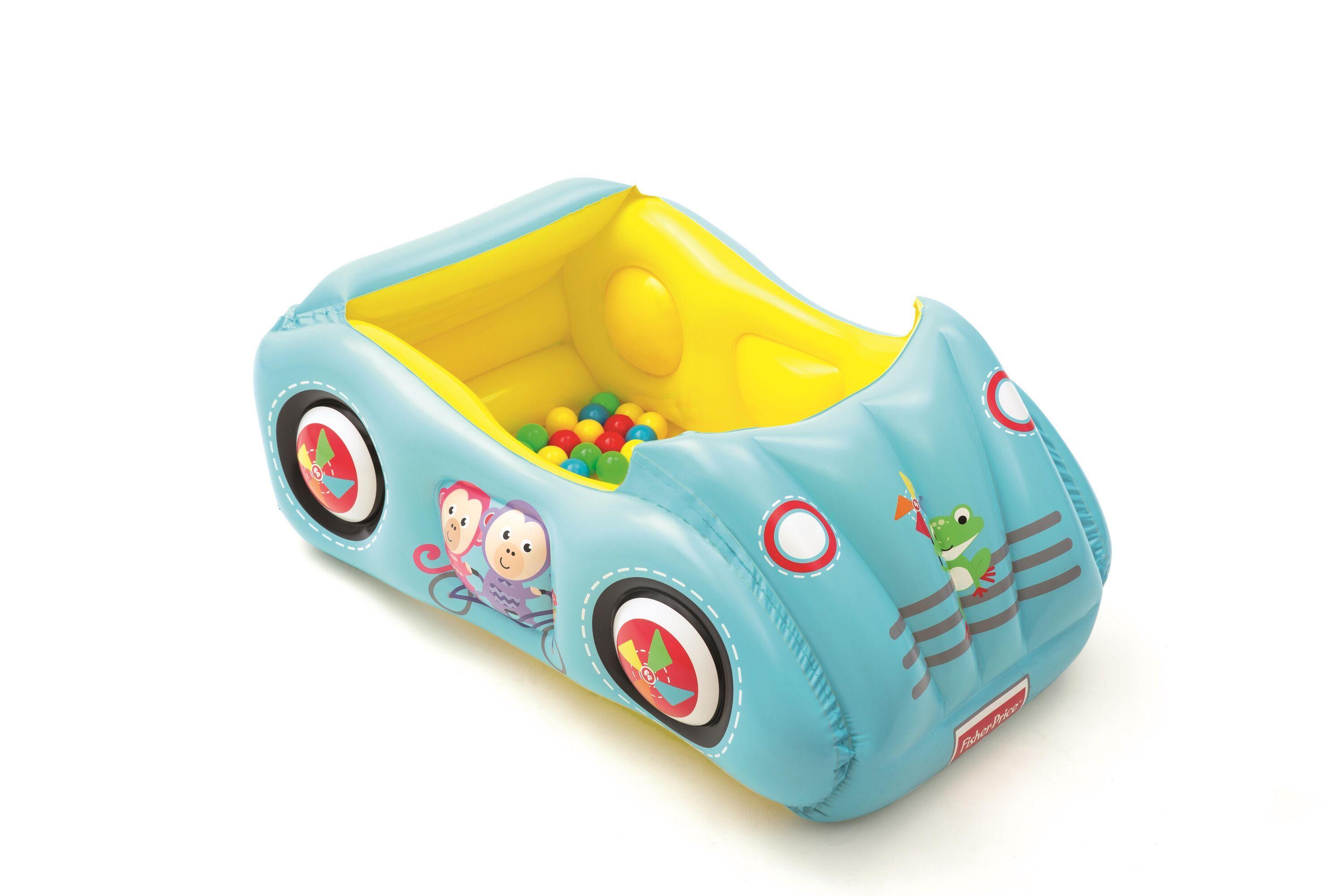 BESTWAY 1.19m x 79cm x 51cm Race Car Ball Pit (1 race car, 25 play balls, repair patch) Age 2+