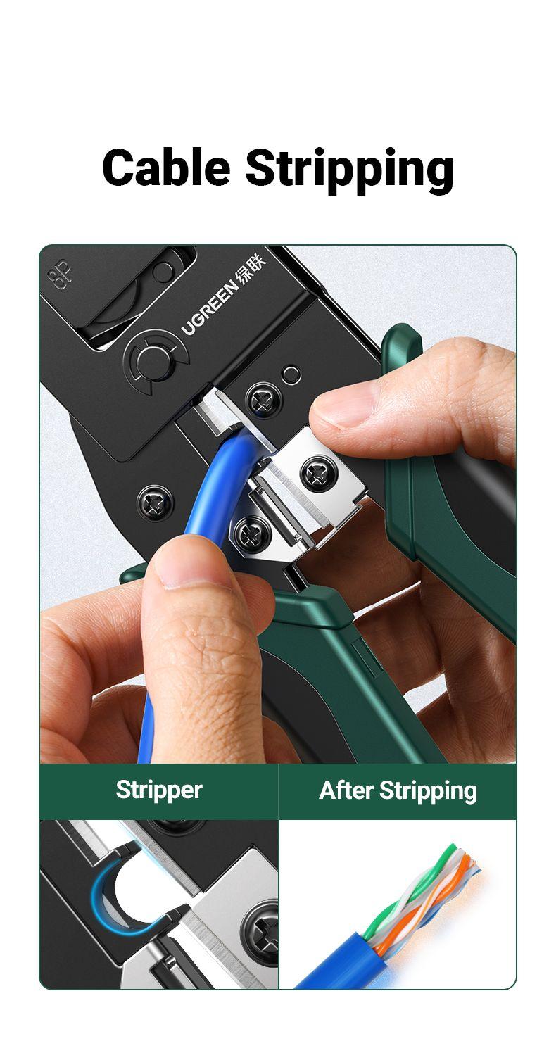 UGREEN NW136 Ethernet connector crimping pliers (black/green) 70683