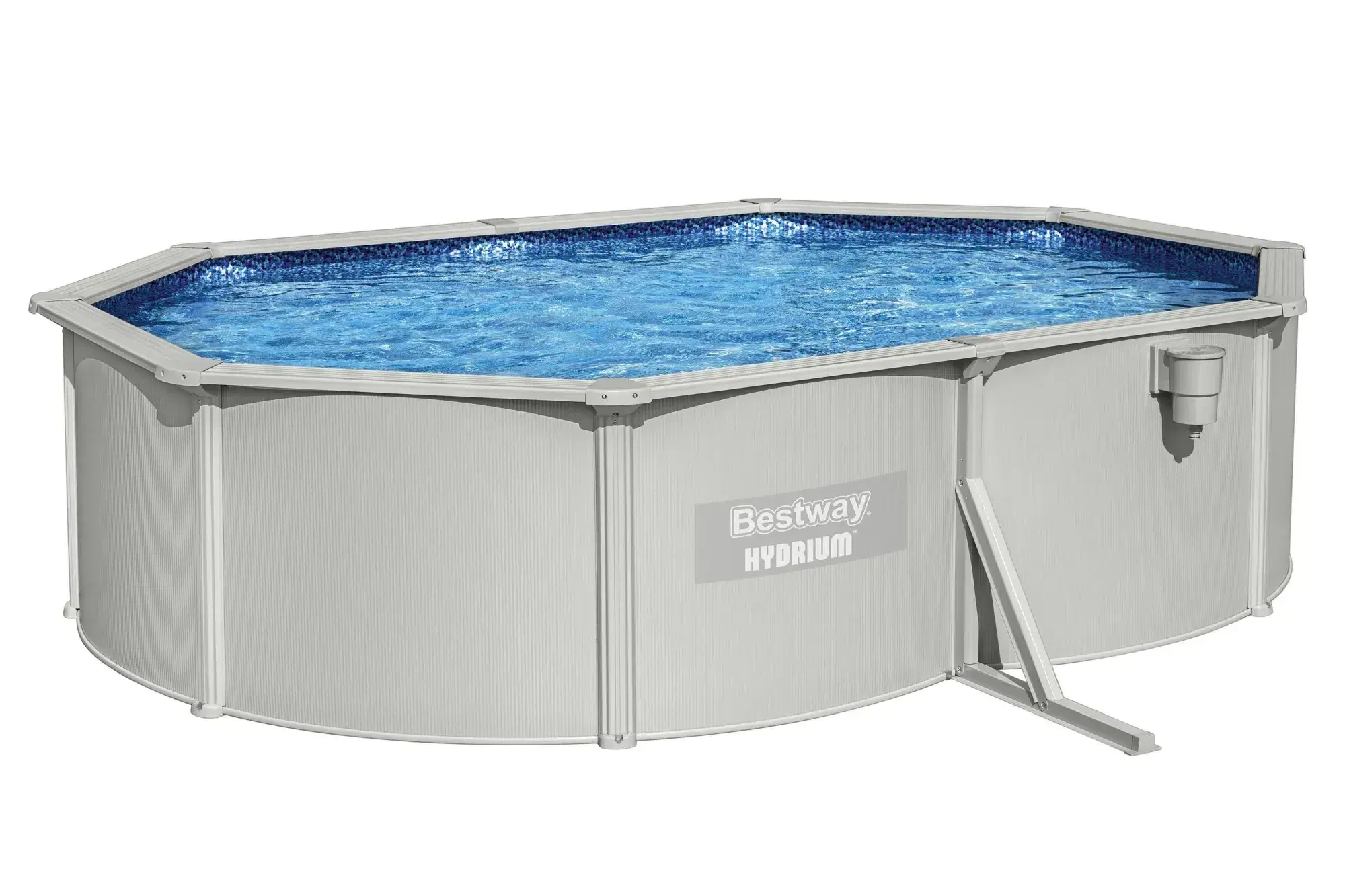 BESTWAY 5.00M X 3.66M X 1.22M OVAL POOL SET (One Pool, Sand Filter Pump(220-240V),Skimmer,Safety Ladder,Cover,Ground Cloth,ChemConnect Dispenser,Delivered on Pallet) 