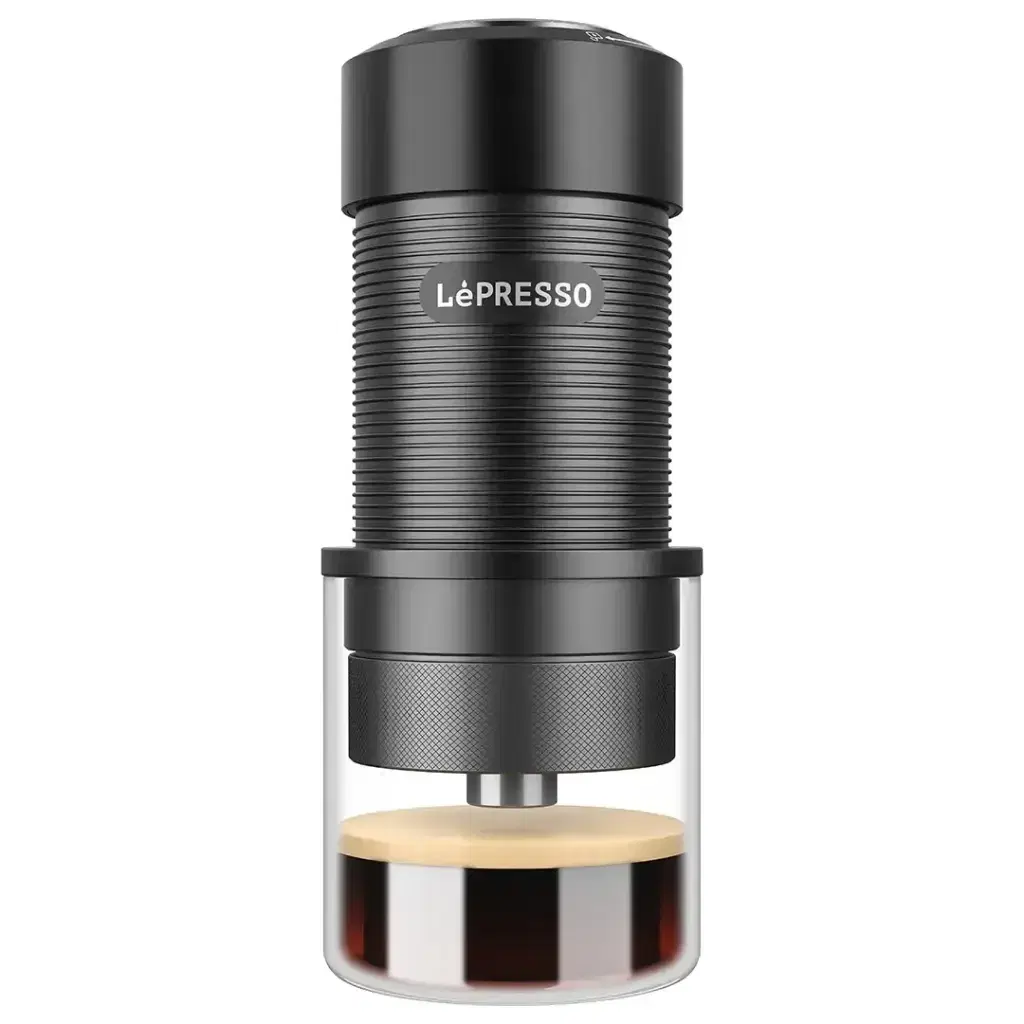 Lepresso LPRJPCMBK Hand Press Espresso Maker – Portable Manual Espresso Machine