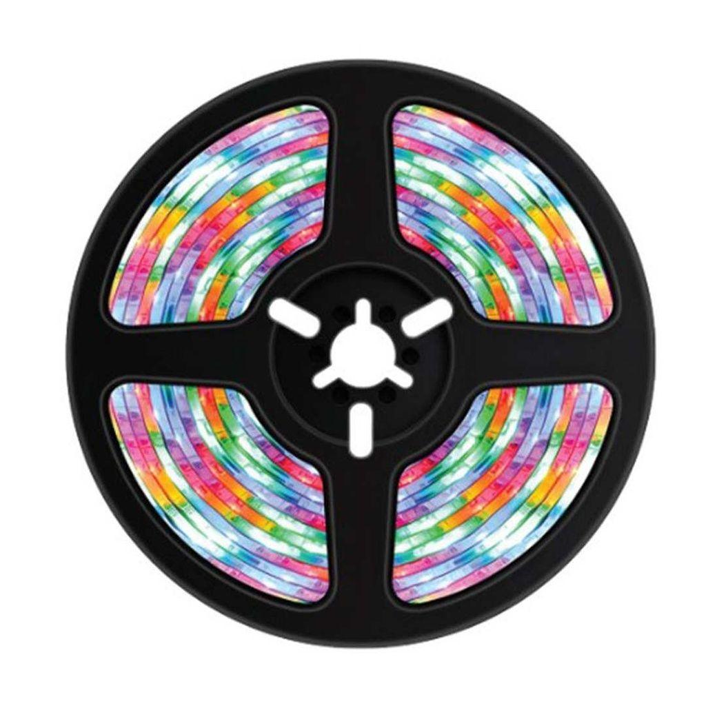 Porodo PB-RGBSL Blue 16.4 Ft Sound Reactive RGB Strip Light with 44 Key Remote