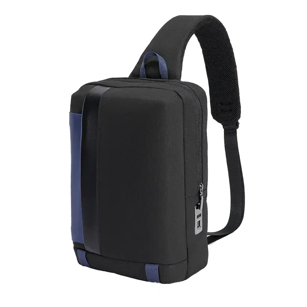 Porodo PD-LSSBFPL-BKBU Lifestyle Cross Body Sling Bag