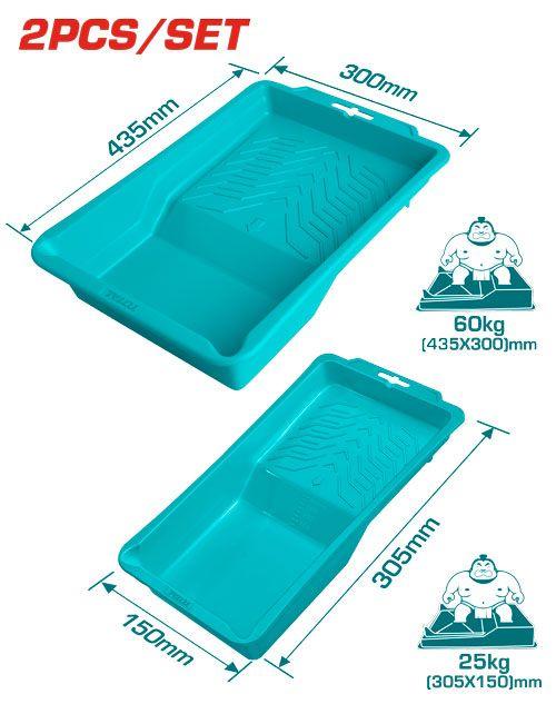 TOTAL TCHPTT435105 2‑Piece Paint Tray Set – Durable Plastic Trays for Efficient Painting