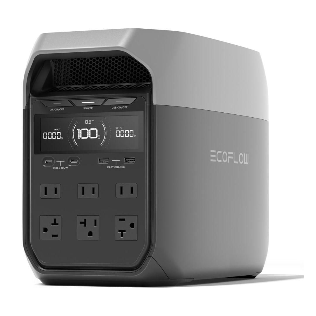 EcoFlow DELTA 3 Portable Power Station — 2200W output, multi-port design