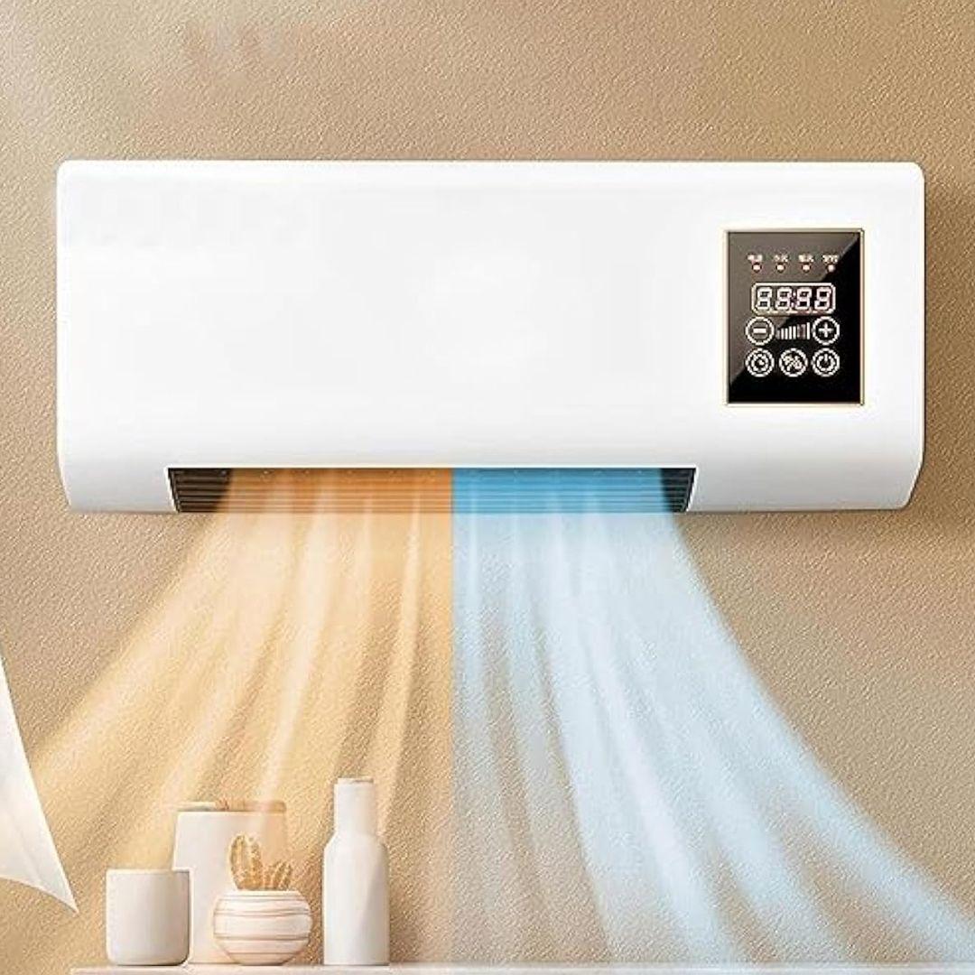 Wall-Mounted Smart Air Cooler & Heater Dual Function Remote Control & 8H Intelligent Timer