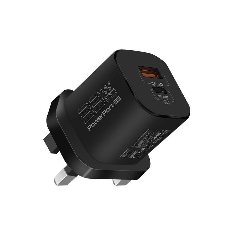PowerPort‑33 – 33W GaNFast™ Compact Wall Charger