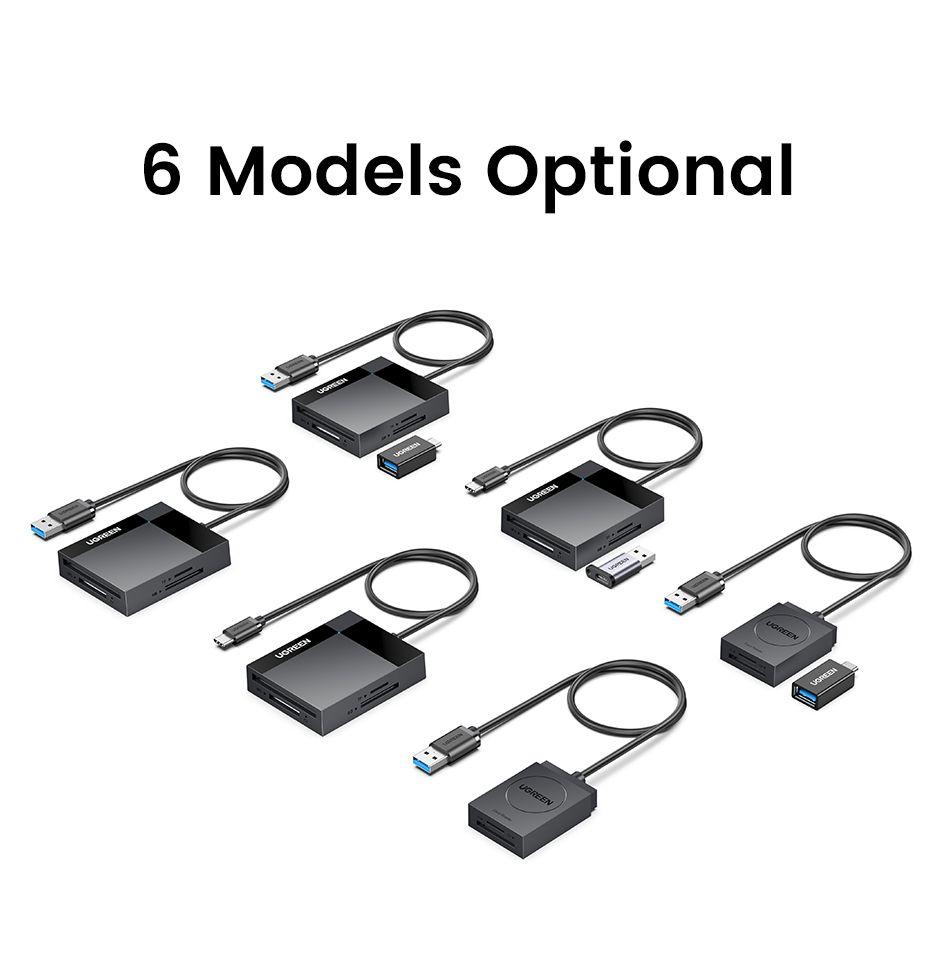 UGREEN Card Reader 4-in-1 USB 3.0 USB-C SD CF Micro SD TF MS Adapter 2TB