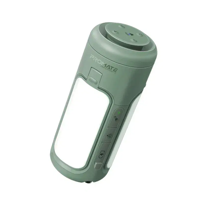 Promate CampMate‑4 – 4‑in‑1 Portable Camping Kit: LED Light, 6000 mAh Power Bank, Bluetooth Speaker & SOS Torch